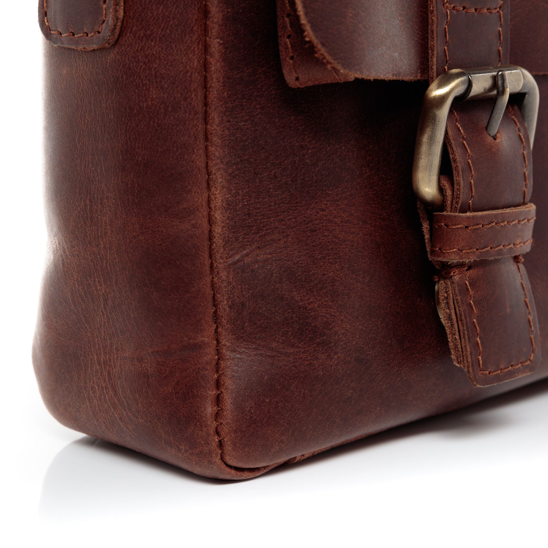 SID & VAIN Messenger Bag Leder YALE braun-cognac 10669
