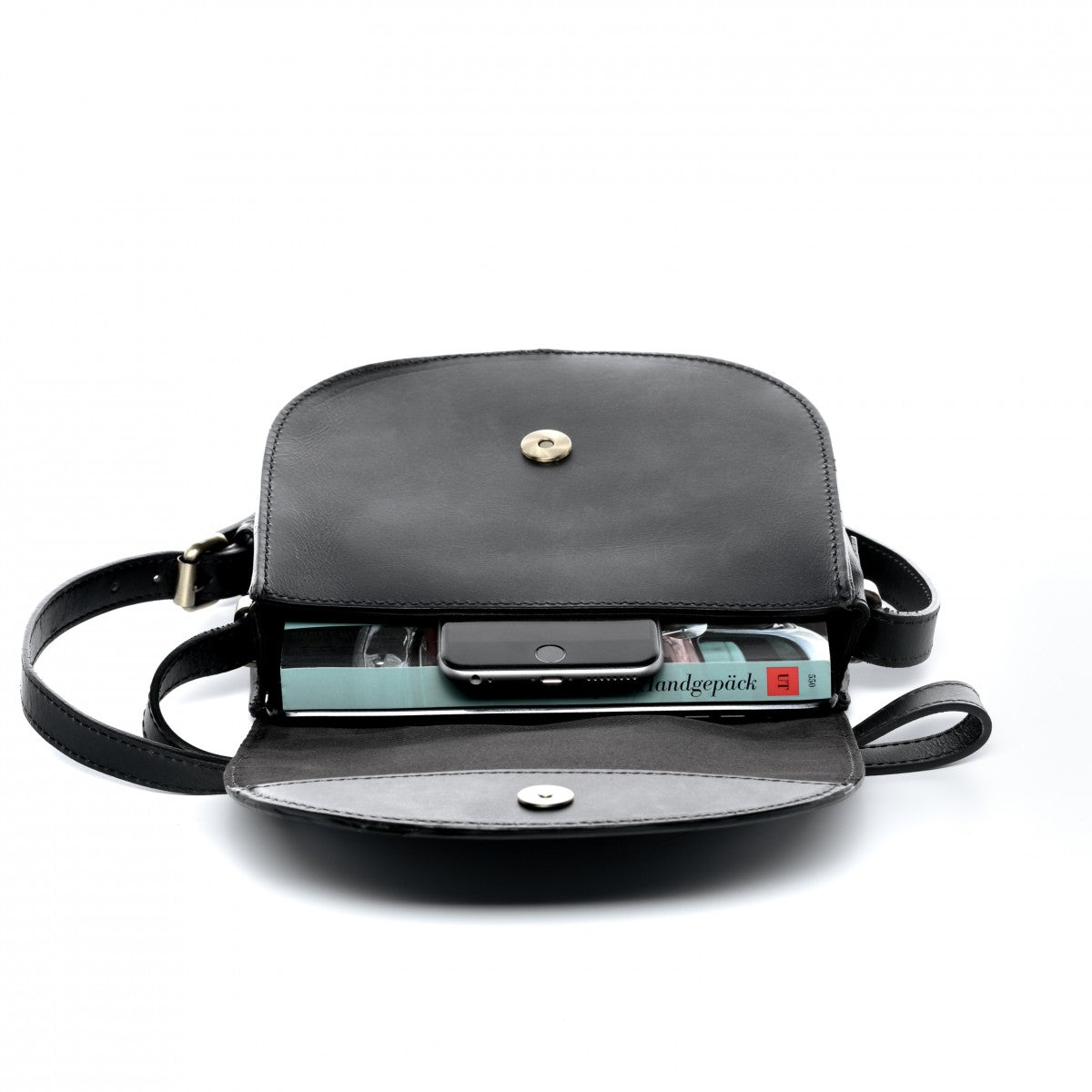 SID & VAIN Umhängetasche Leder TRISH schwarz 11860