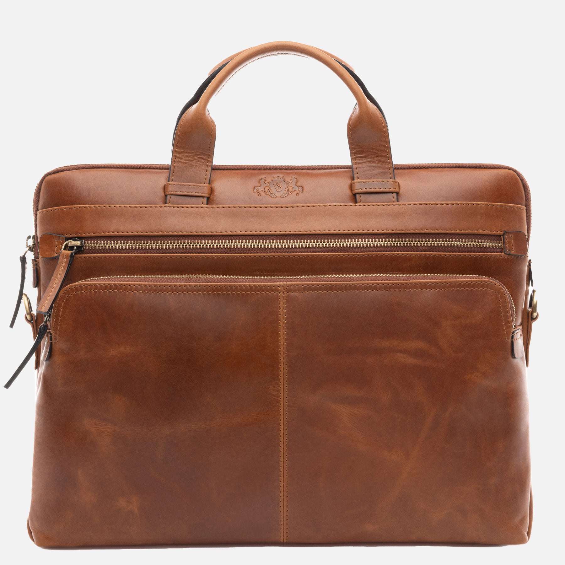 Laptoptasche CARSON Natur-Leder braun