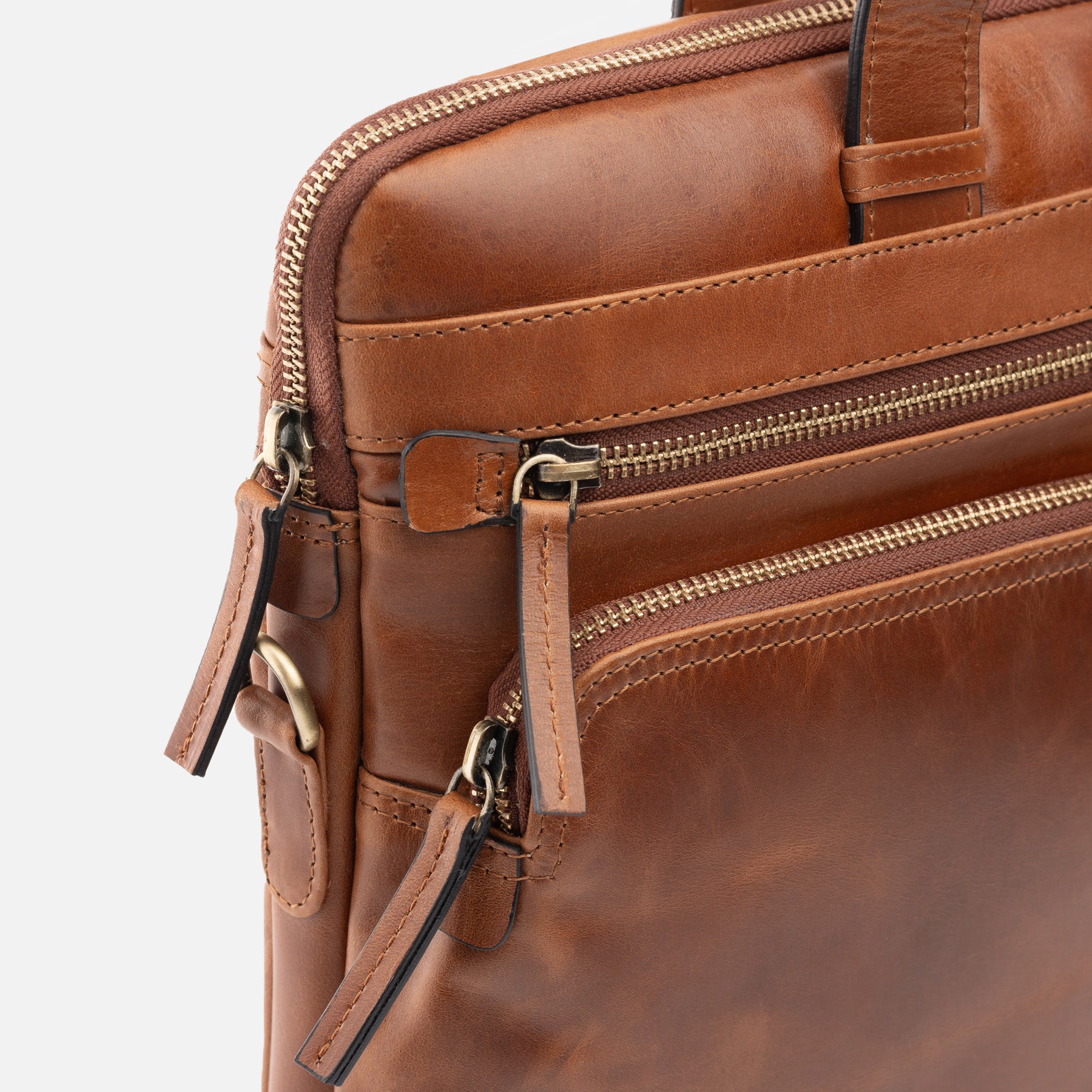 Laptoptasche CARSON Natur-Leder braun