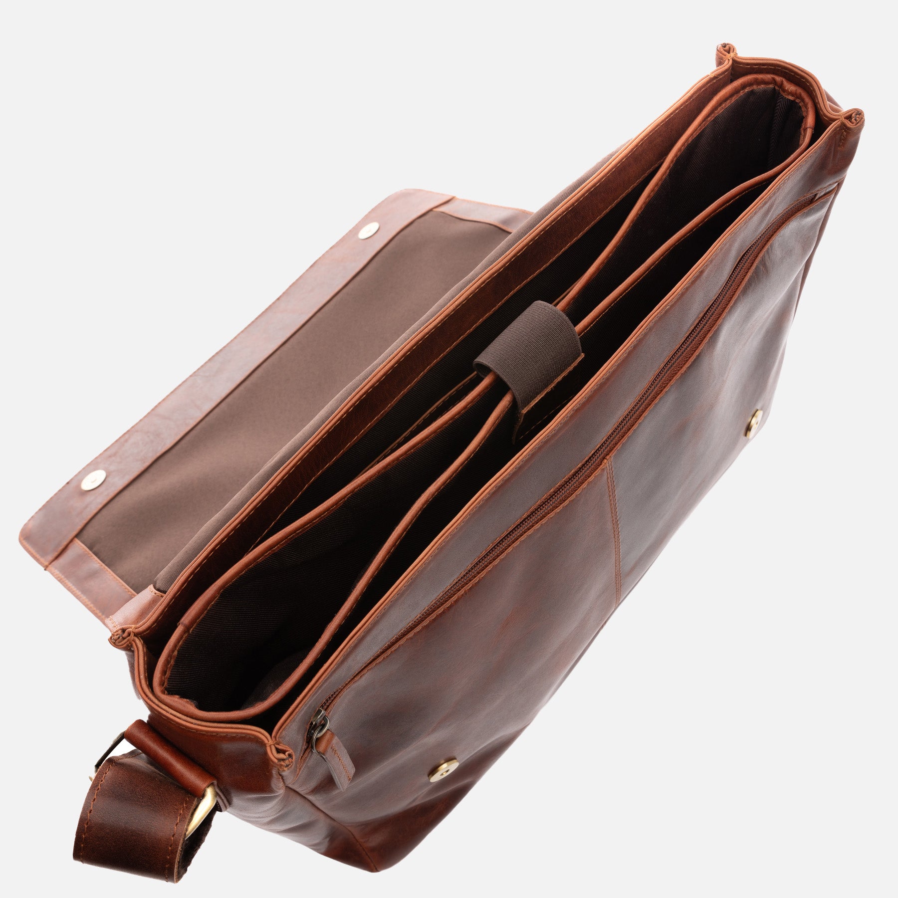 Umhängetasche SPENCER Natur-Leder braun