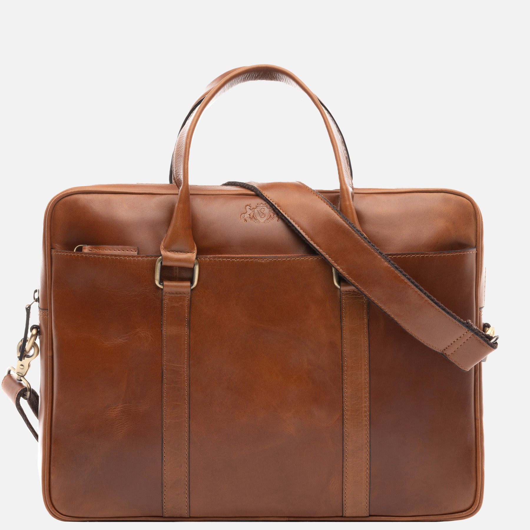Laptoptasche BRADY Natur-Leder hellbraun