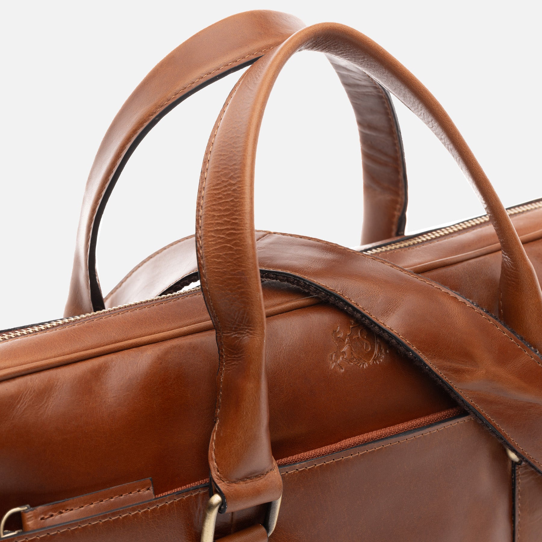 Laptoptasche BRADY Natur-Leder hellbraun