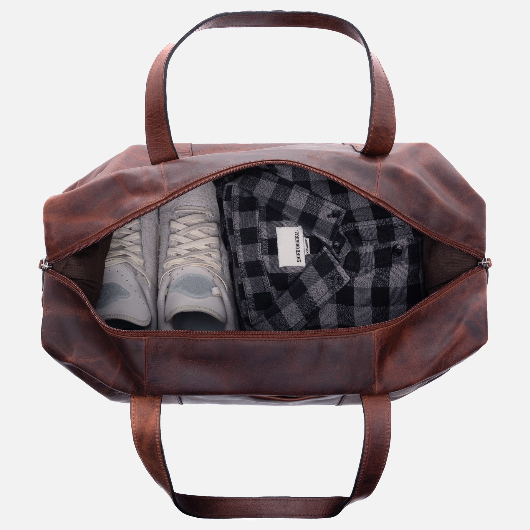 Weekender AUBURN Natur-Leder
