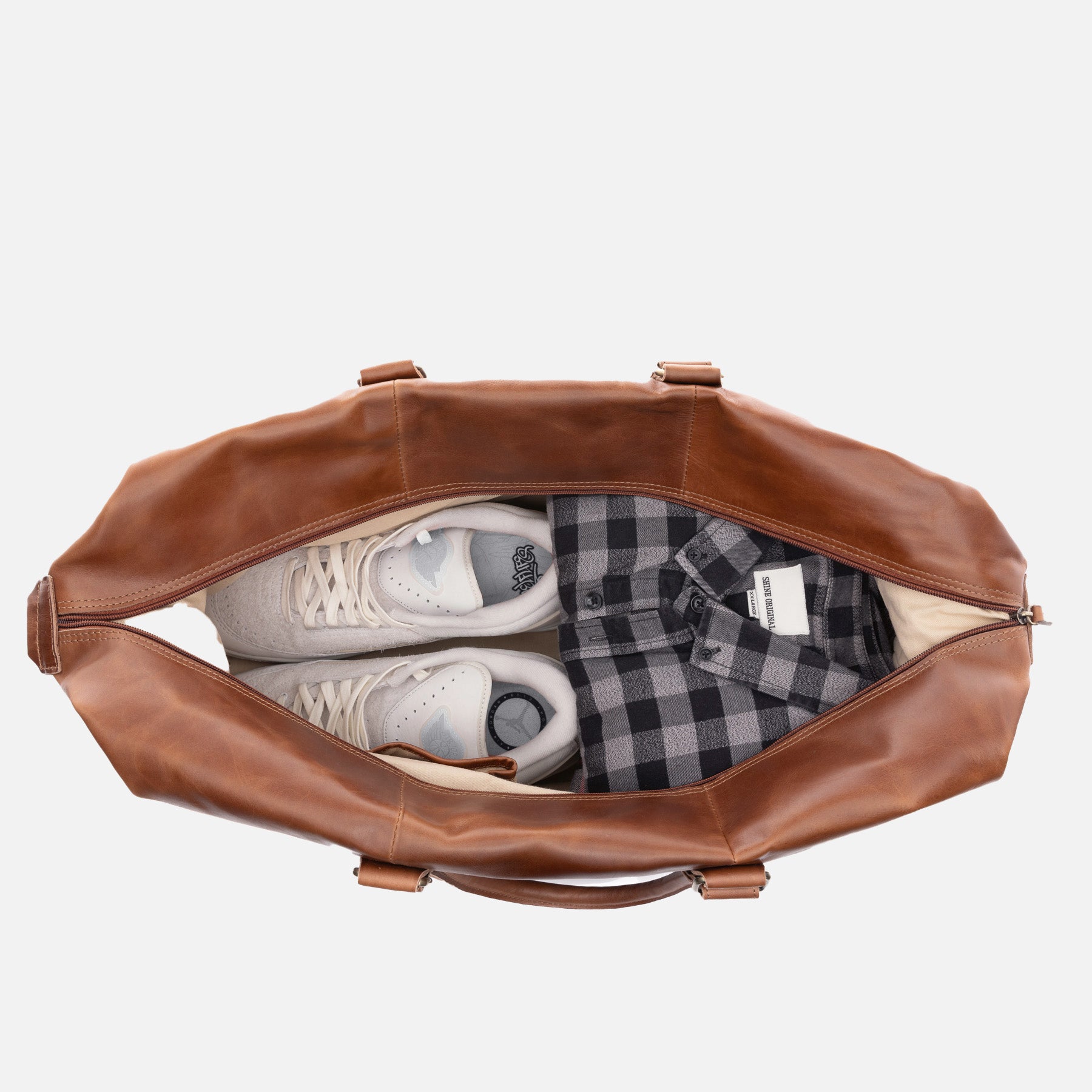 Weekender JEREMY Natur-Leder braun