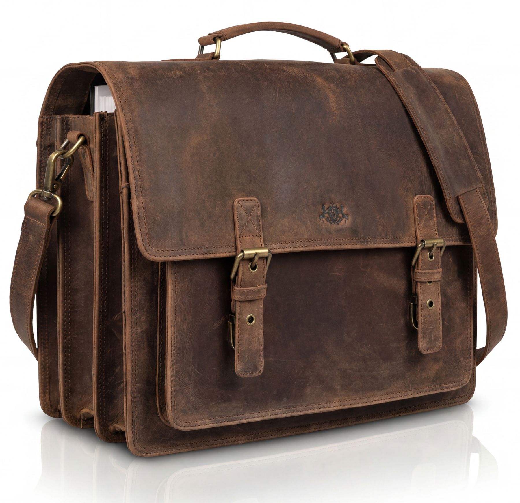 Aktentasche Leder braun 15" ASHTON Dokumententasche