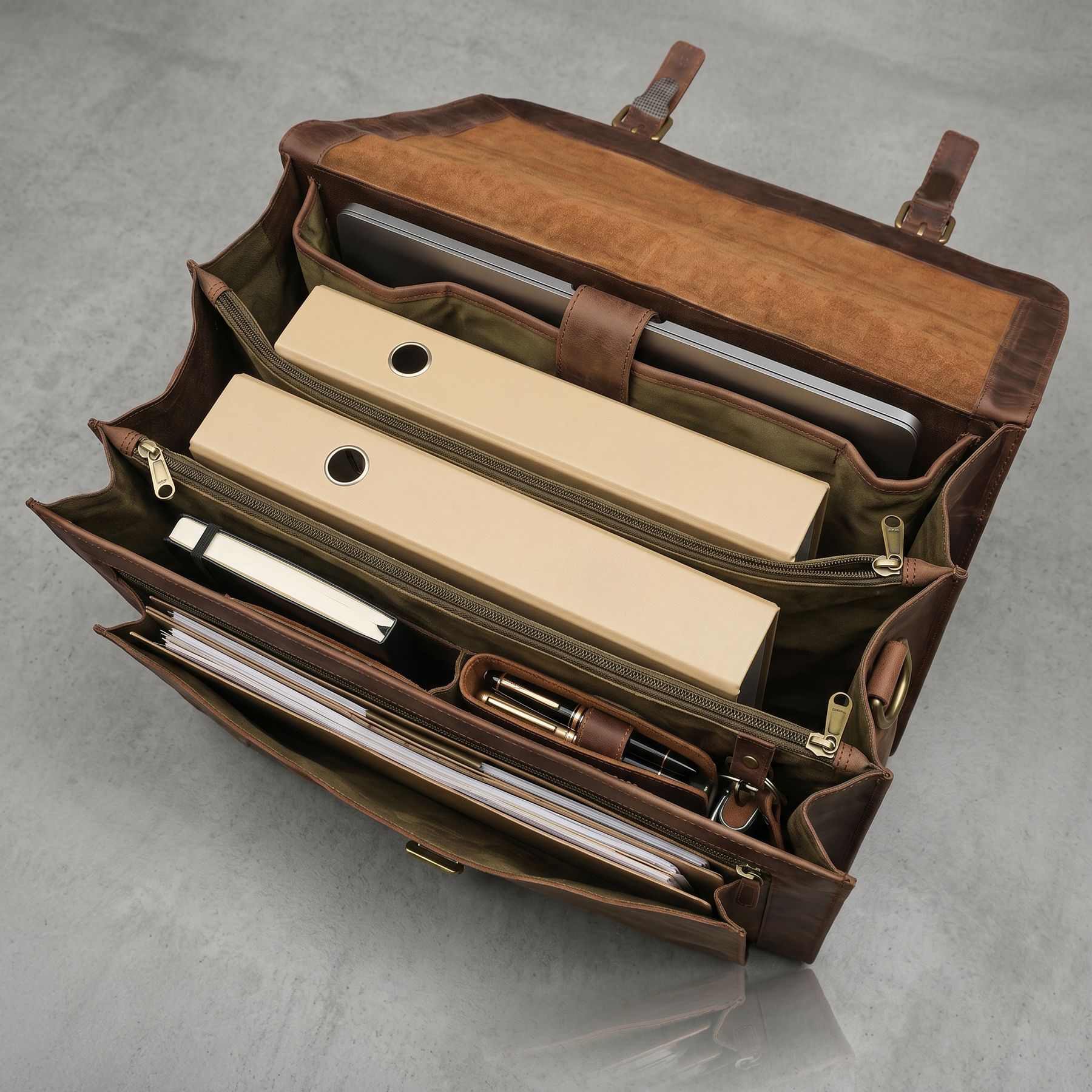 Aktentasche Leder braun 15" ASHTON Dokumententasche