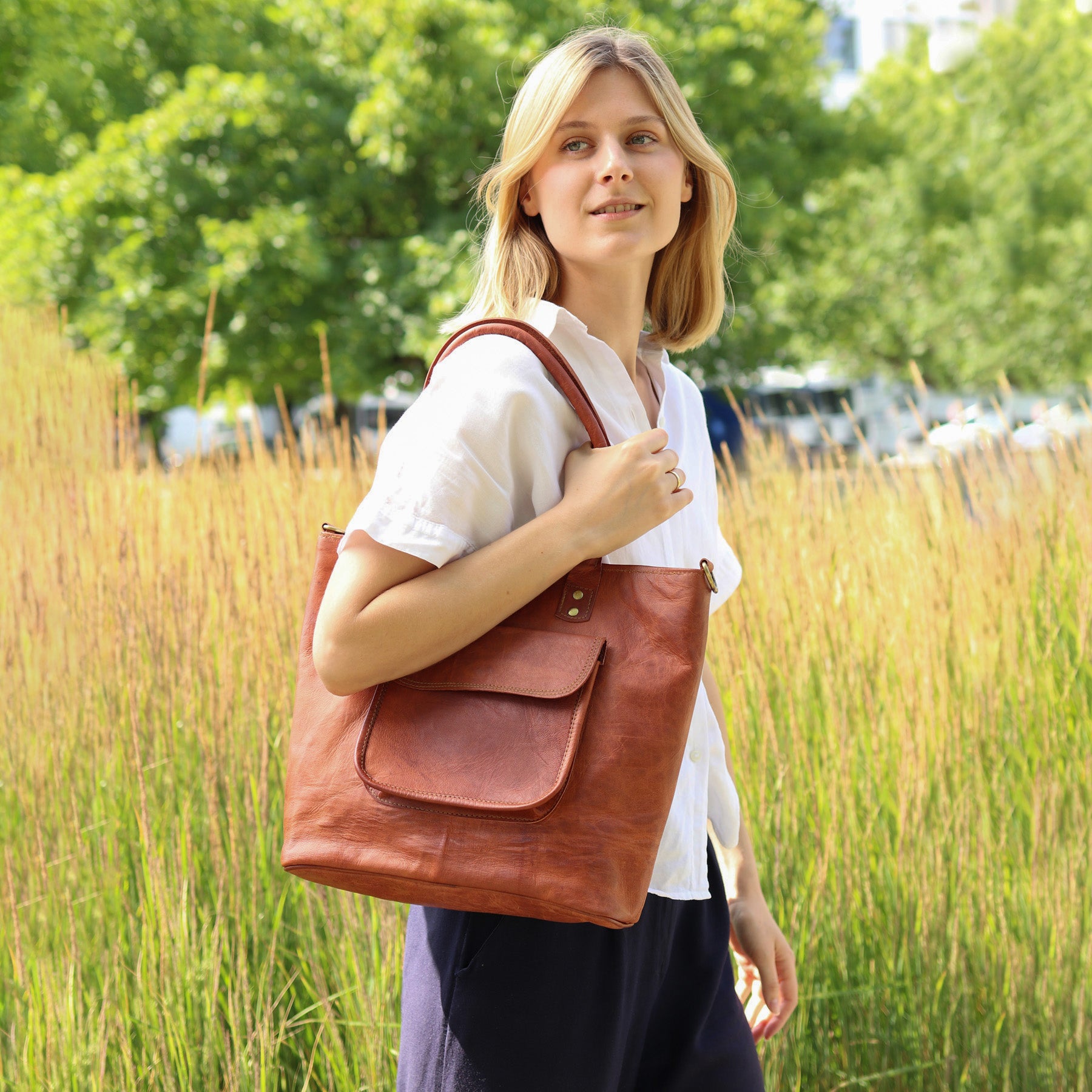 Shopper AMBER Naturleder braun