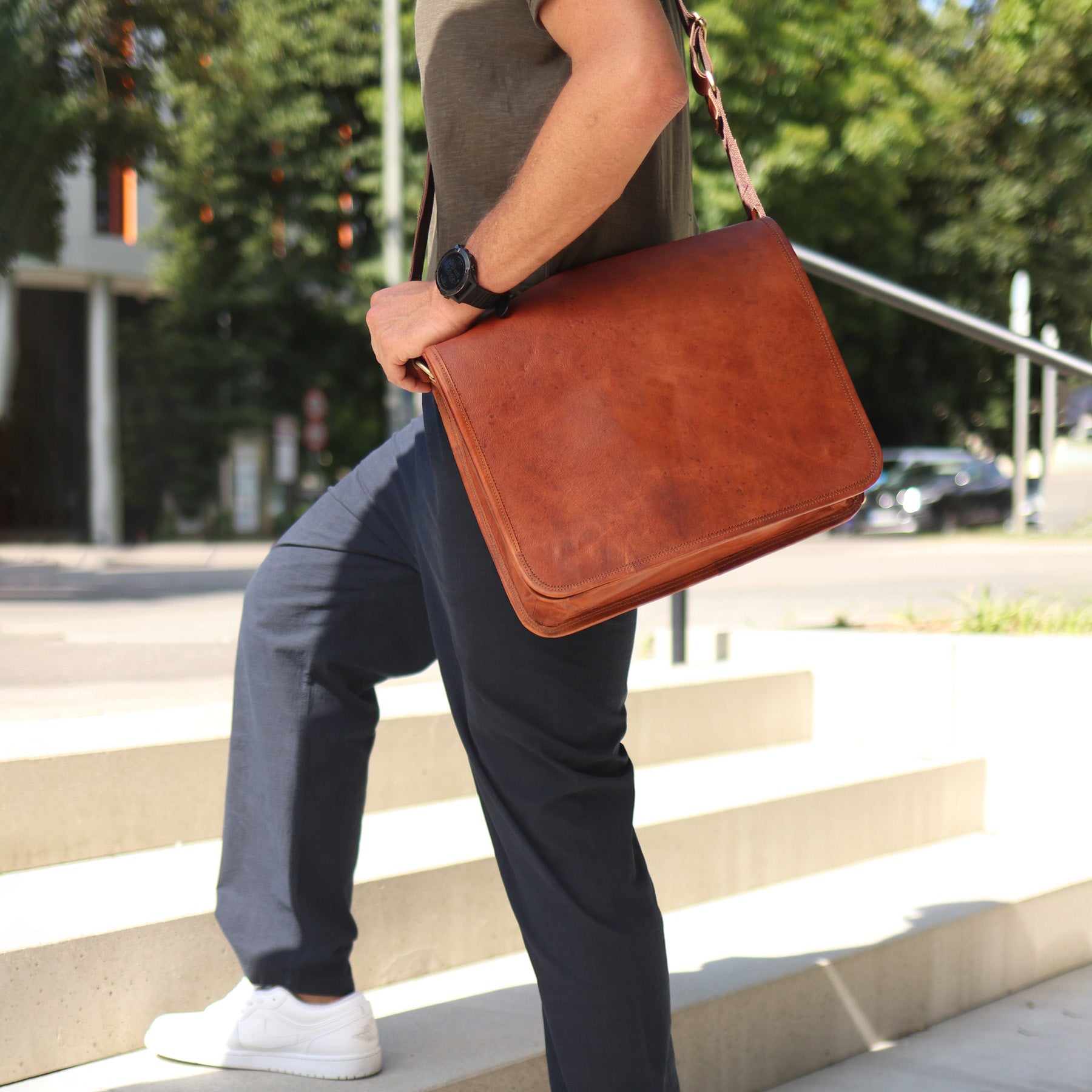 Messenger Bag CAMDEN Naturleder braun