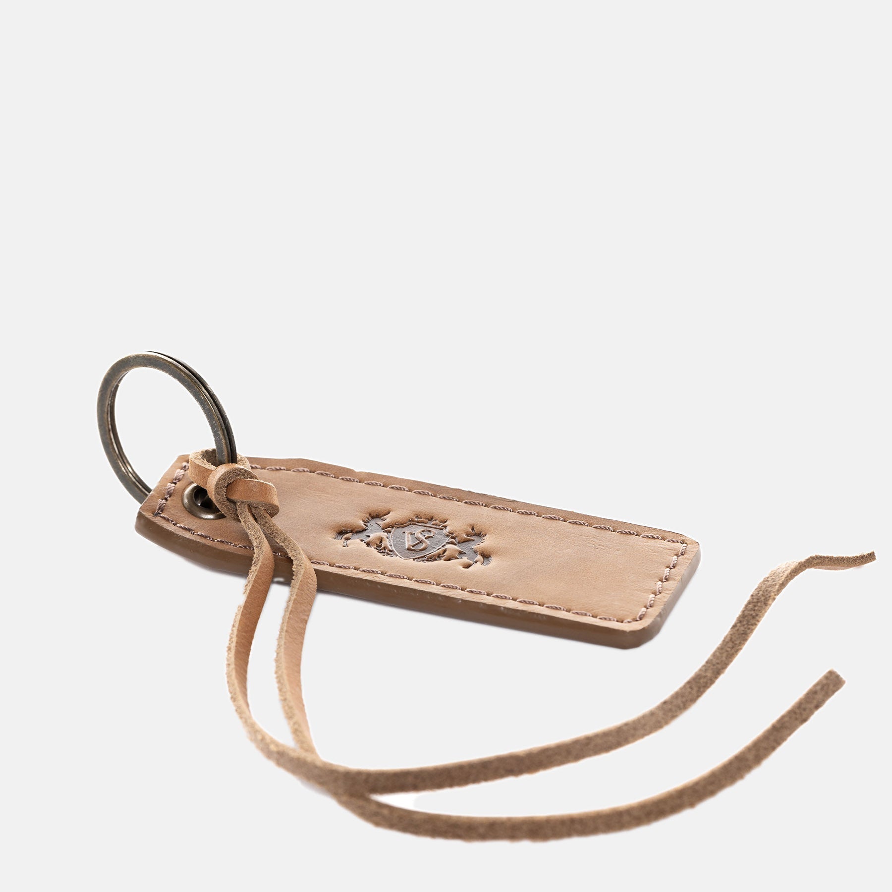 🎁 Schlüsselband EMO Glattleder braun (100% off)