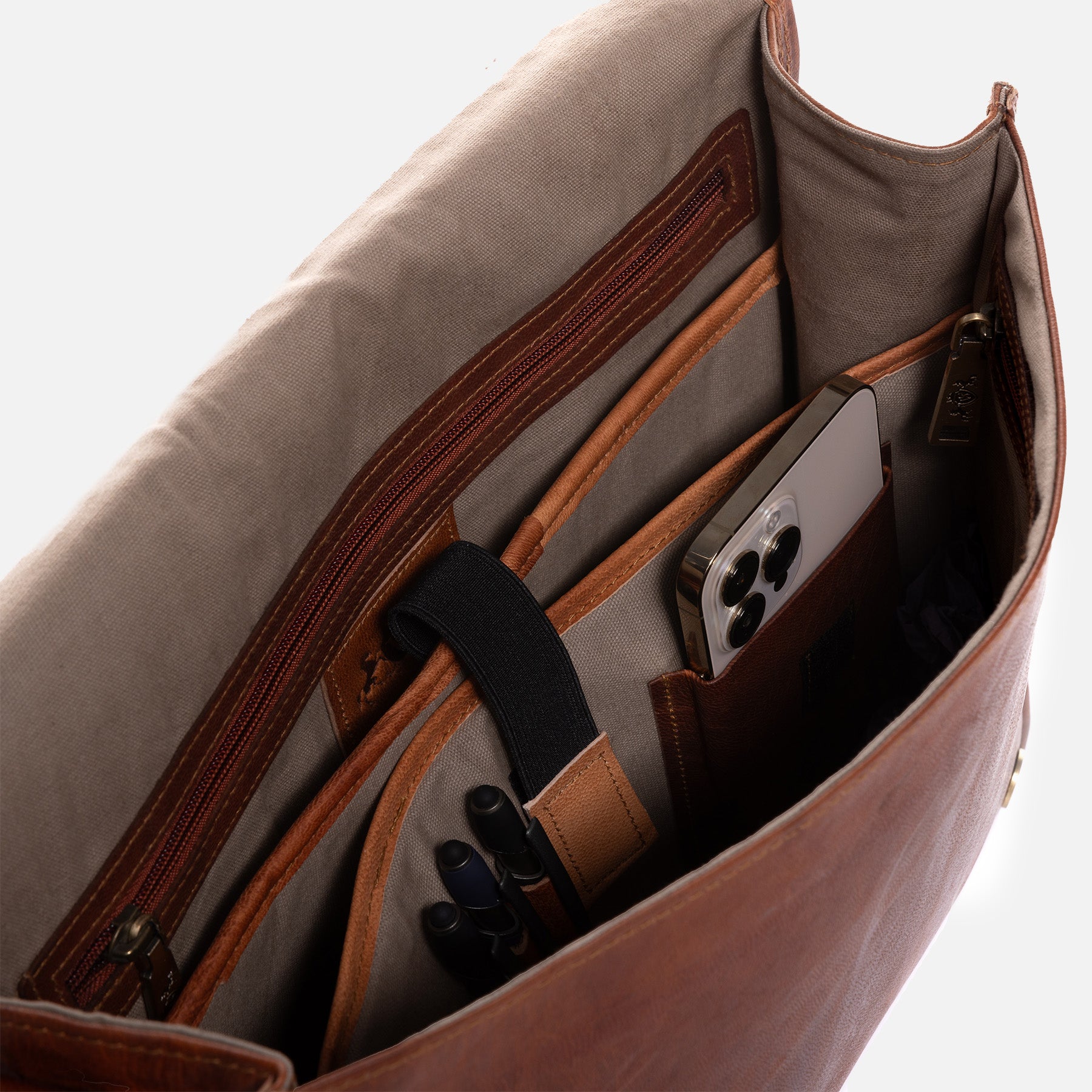 Messenger Bag CAMDEN Naturleder braun
