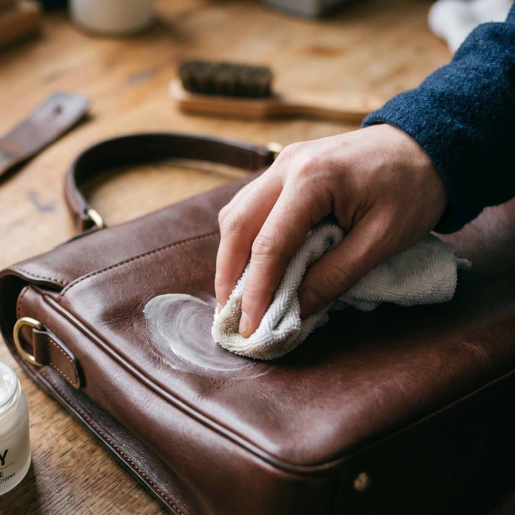 Pflegecreme Bild Ledertasche