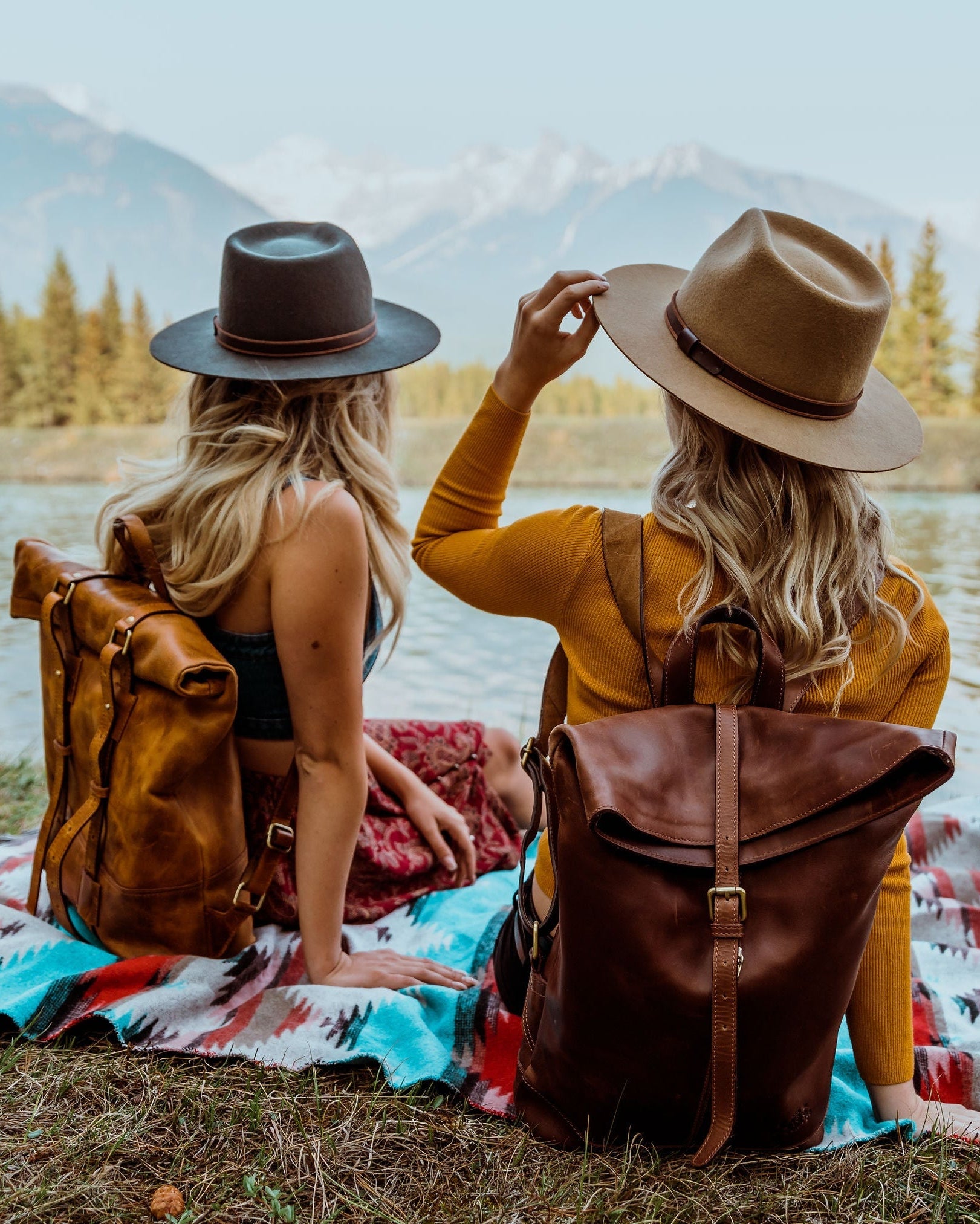 Ledertaschen in der Wildnis Rucksack