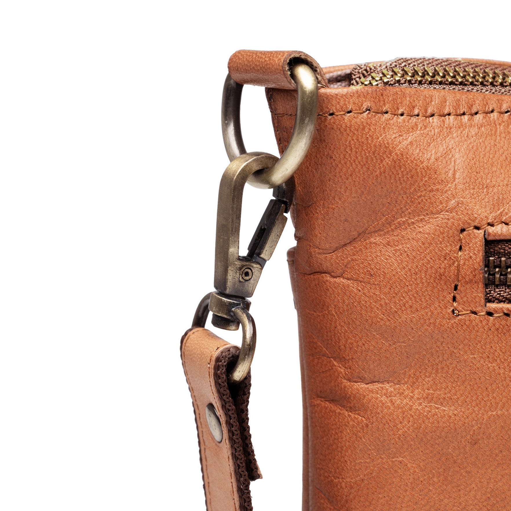 SID & VAIN Crossbody echt Leder Umhängetasche Damen Handtasche hellbraun Ledertasche SAGE 50503