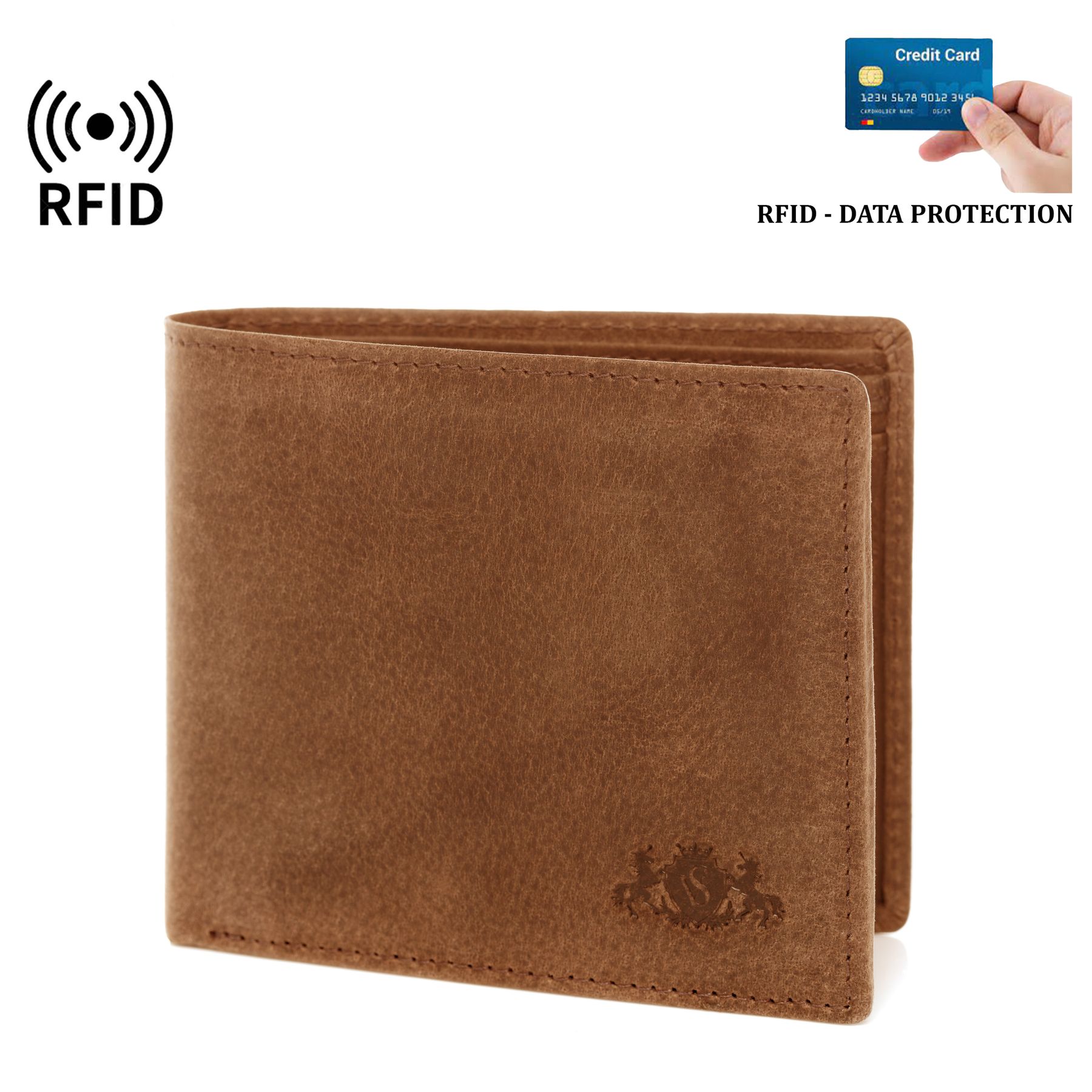 SID & VAIN Geldbeutel Leder JACK light-cognac 36775