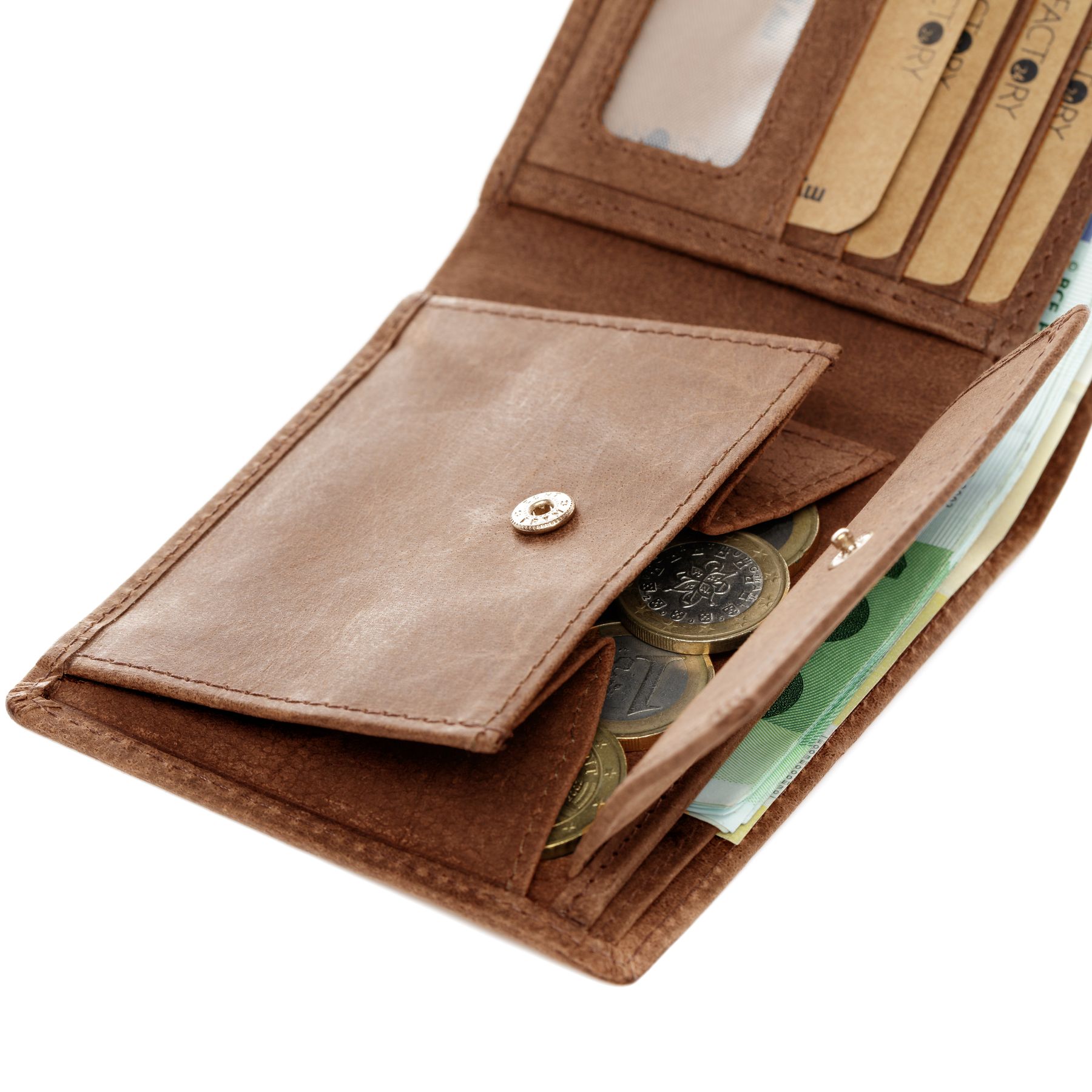 SID & VAIN Geldbeutel Leder JACK light-cognac 23626
