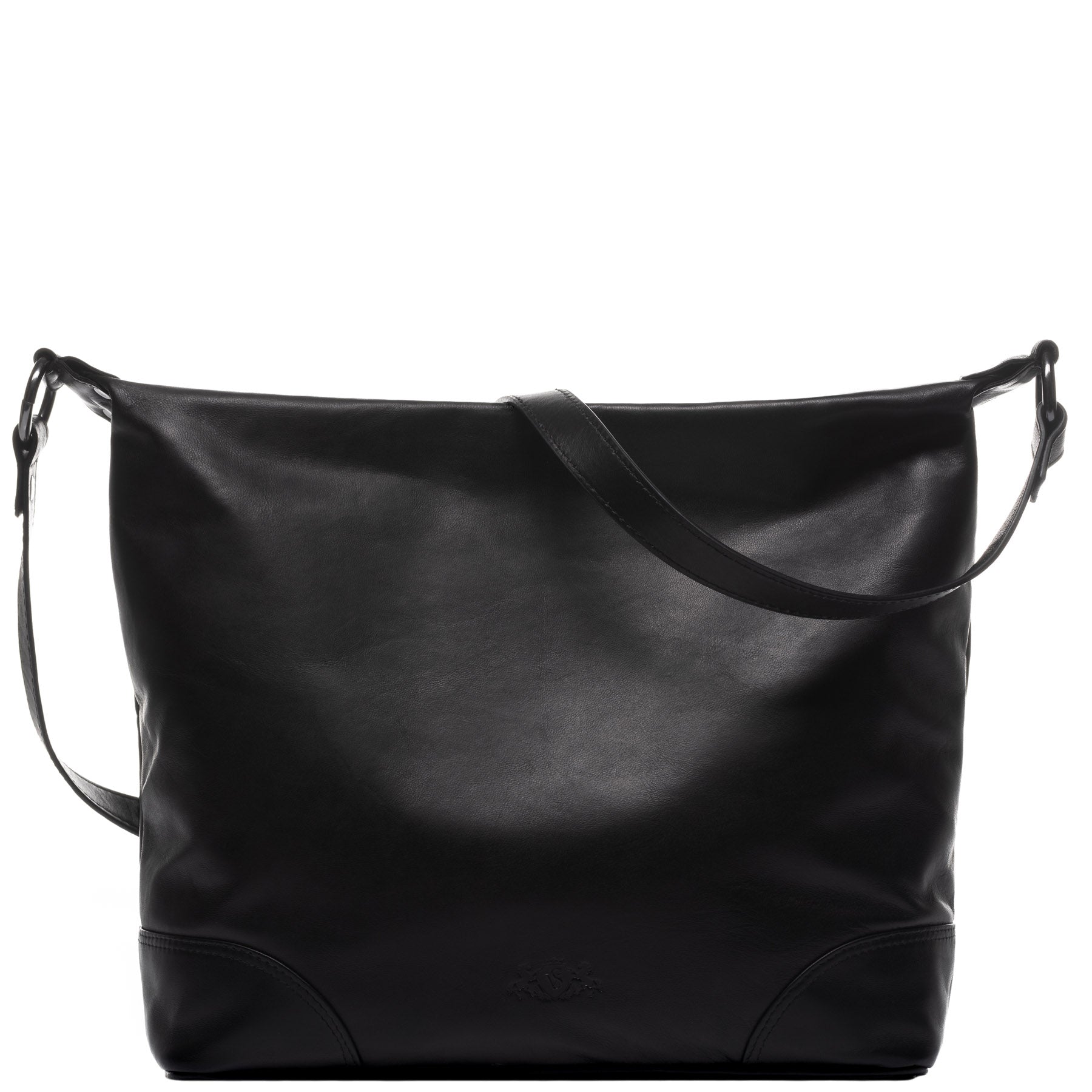 Beuteltasche PATTY Glattleder schwarz