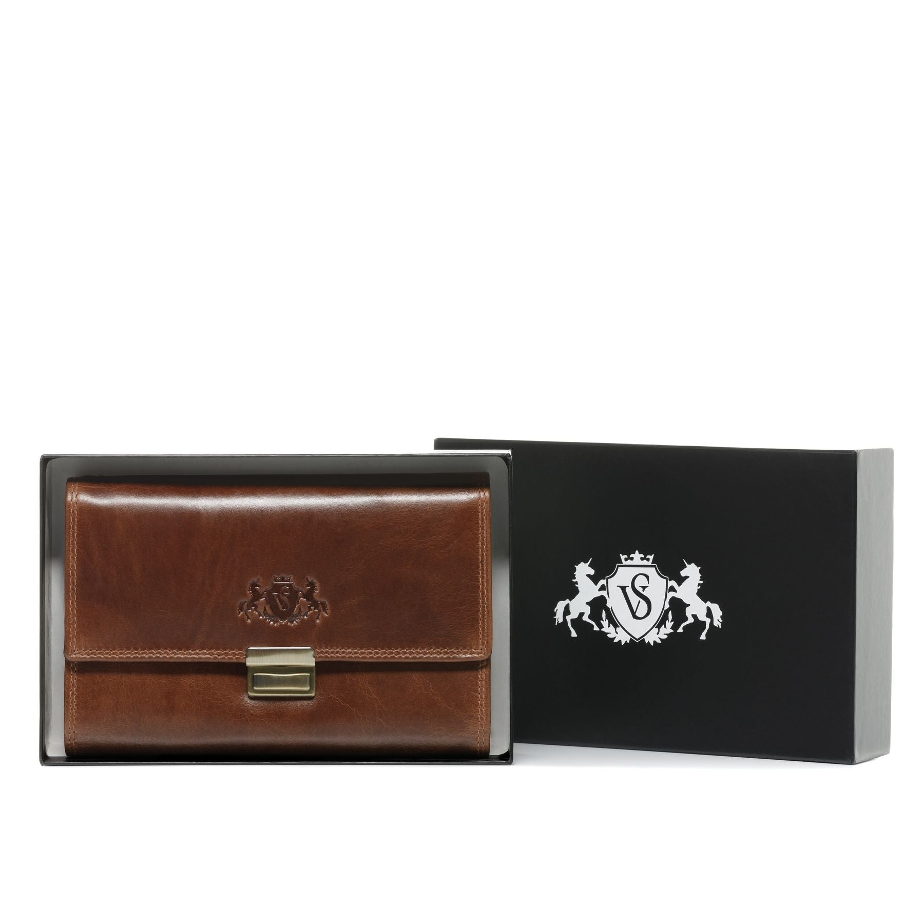 SID & VAIN Kellner Geldbeutel Leder LOU light-brown 31774