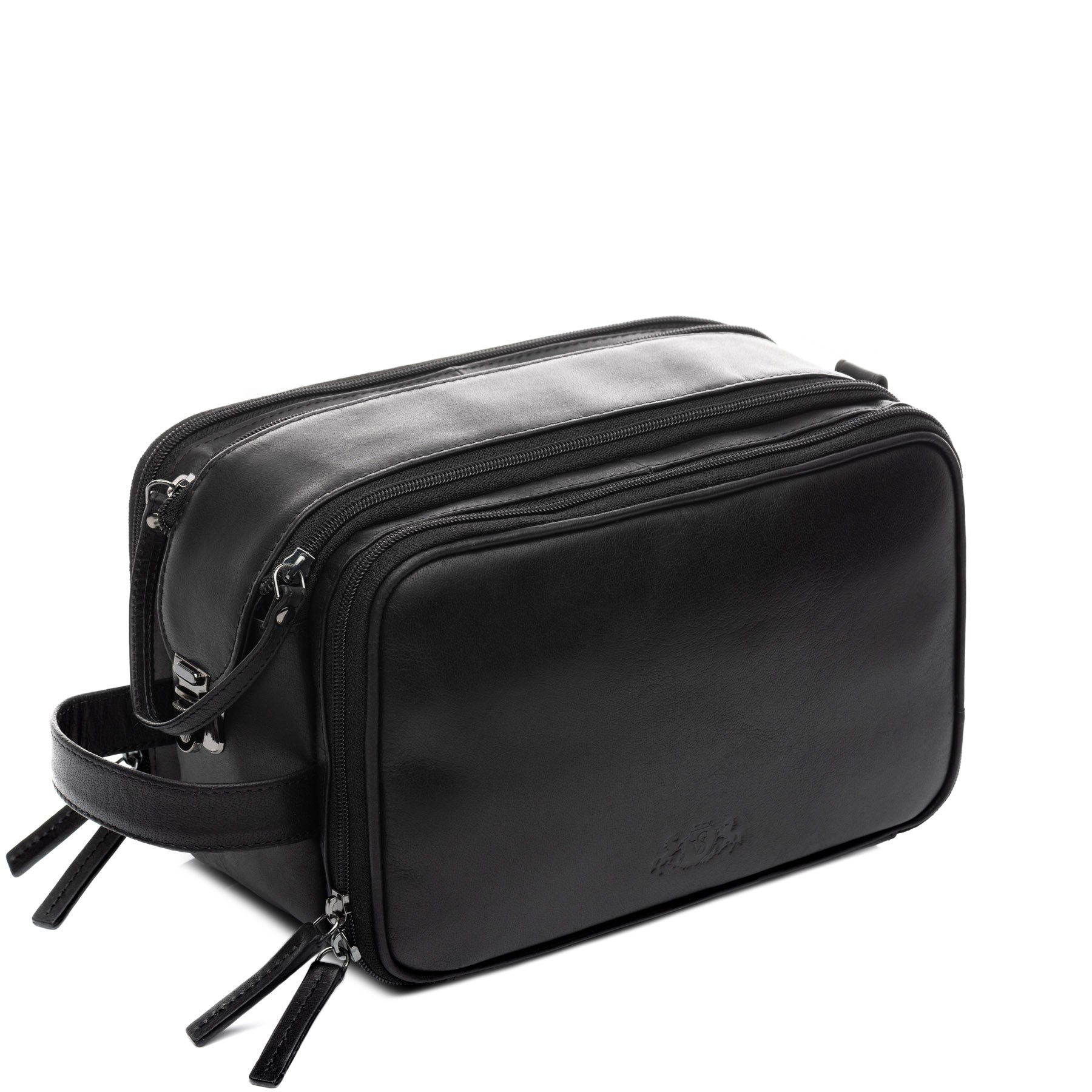 SID & VAIN Kulturbeutel Leder LOUIS braun-cognac oder schwarz 39101