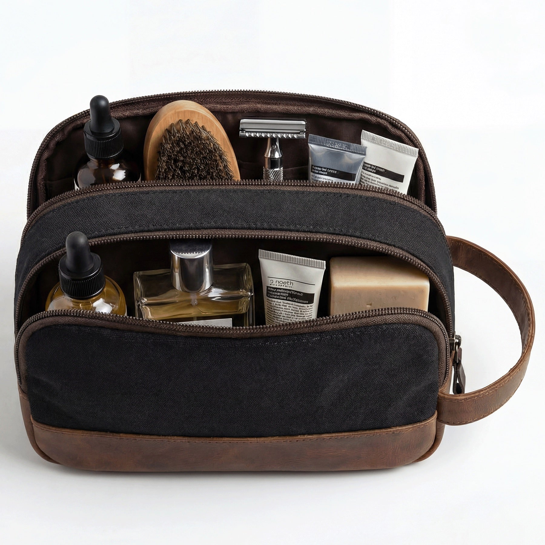 6457-SID & VAIN wash - M - H-91 - BEAU black-brown CANVAS-PULL-UP-pack