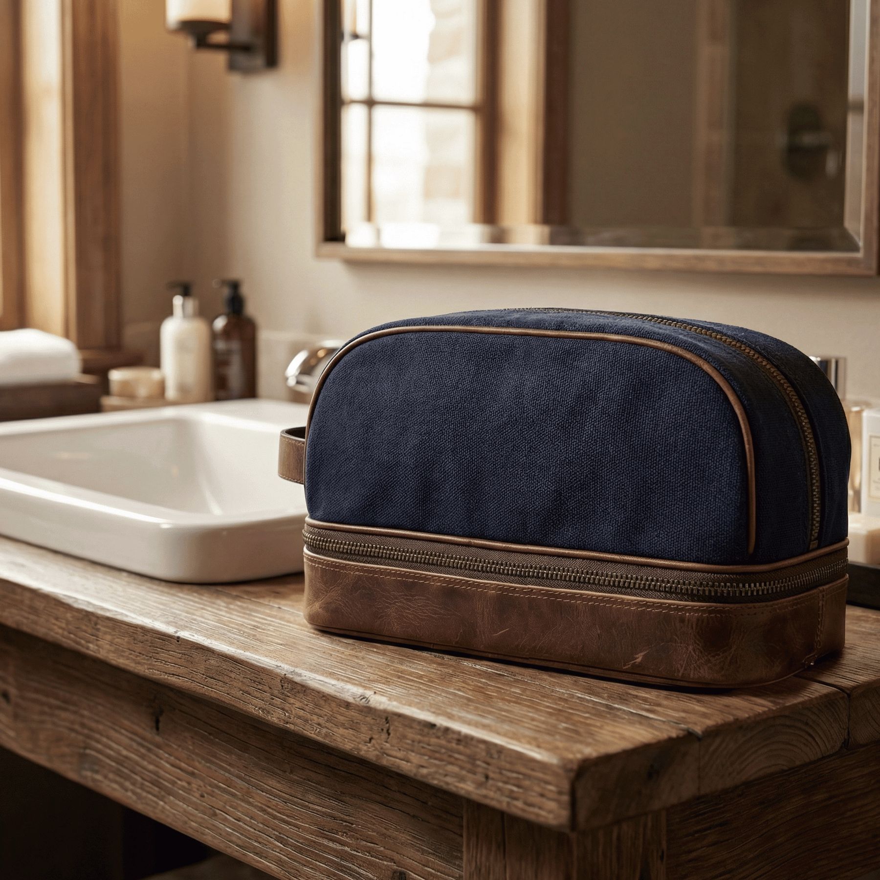 6049-SID & VAIN wash - M - H-92 - CARTER blue-brown CANVAS-PULL-UP-inuse