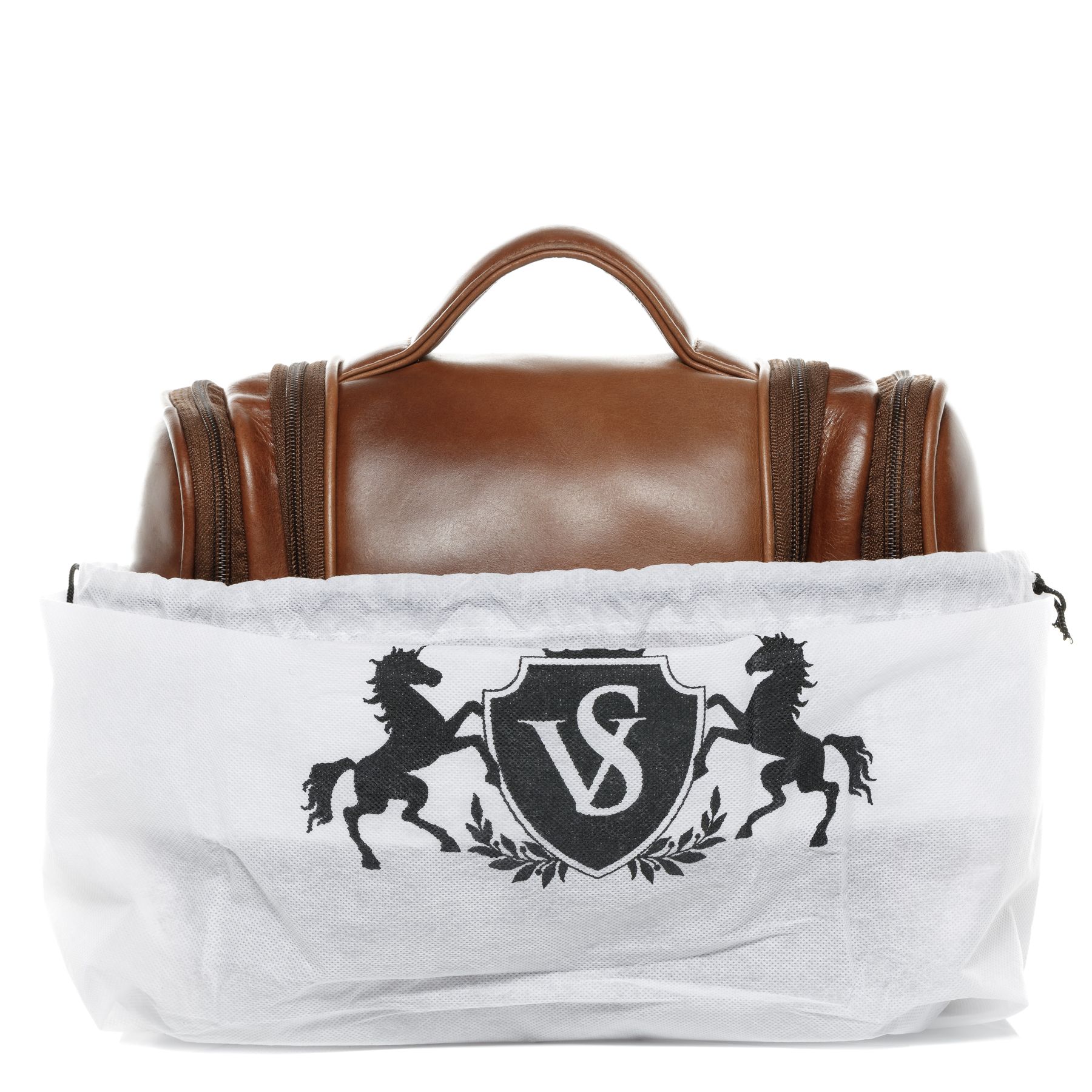 SID & VAIN Kulturbeutel Leder DEXTER light-brown 30235