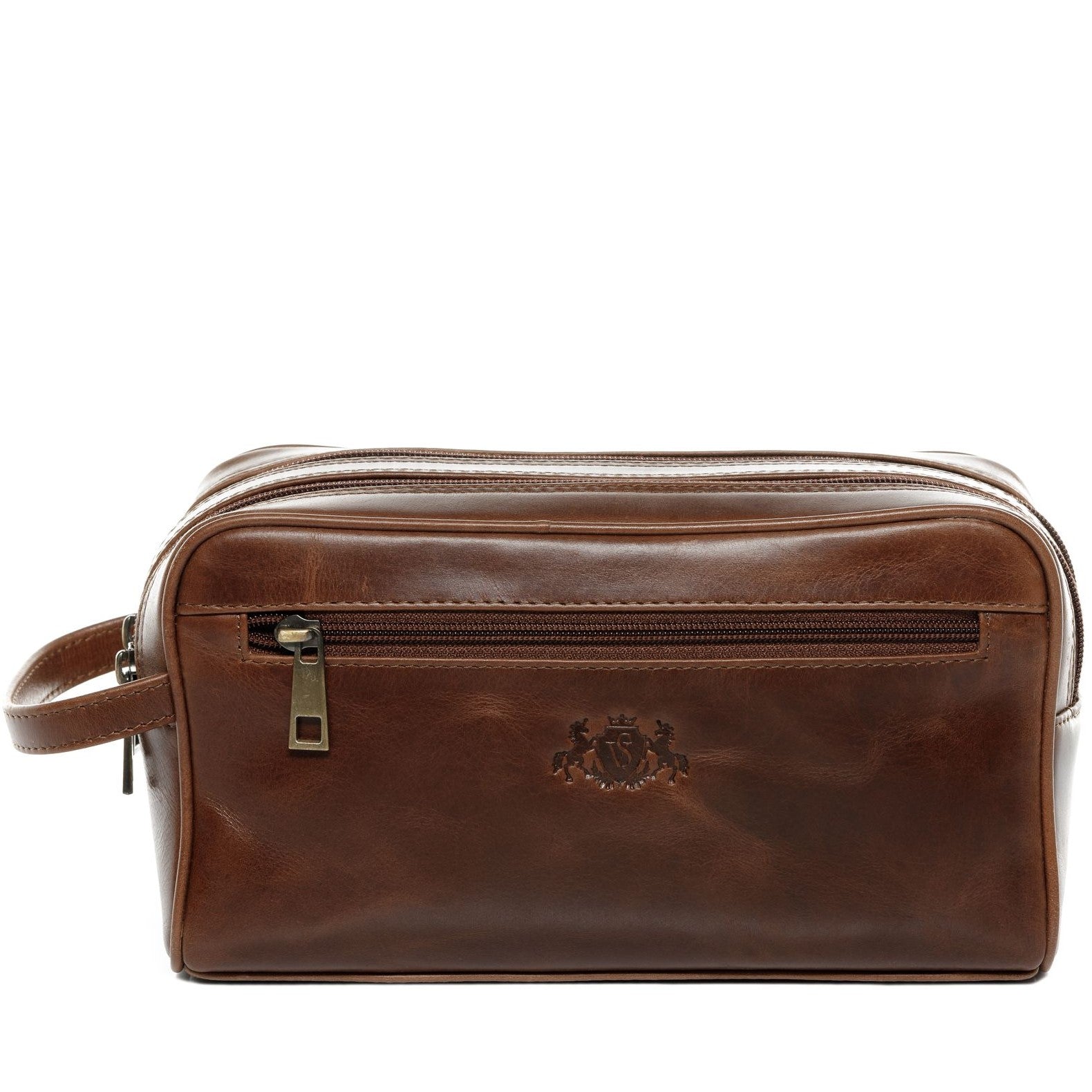 SID & VAIN Kulturbeutel Leder GATWICK light-brown 32671