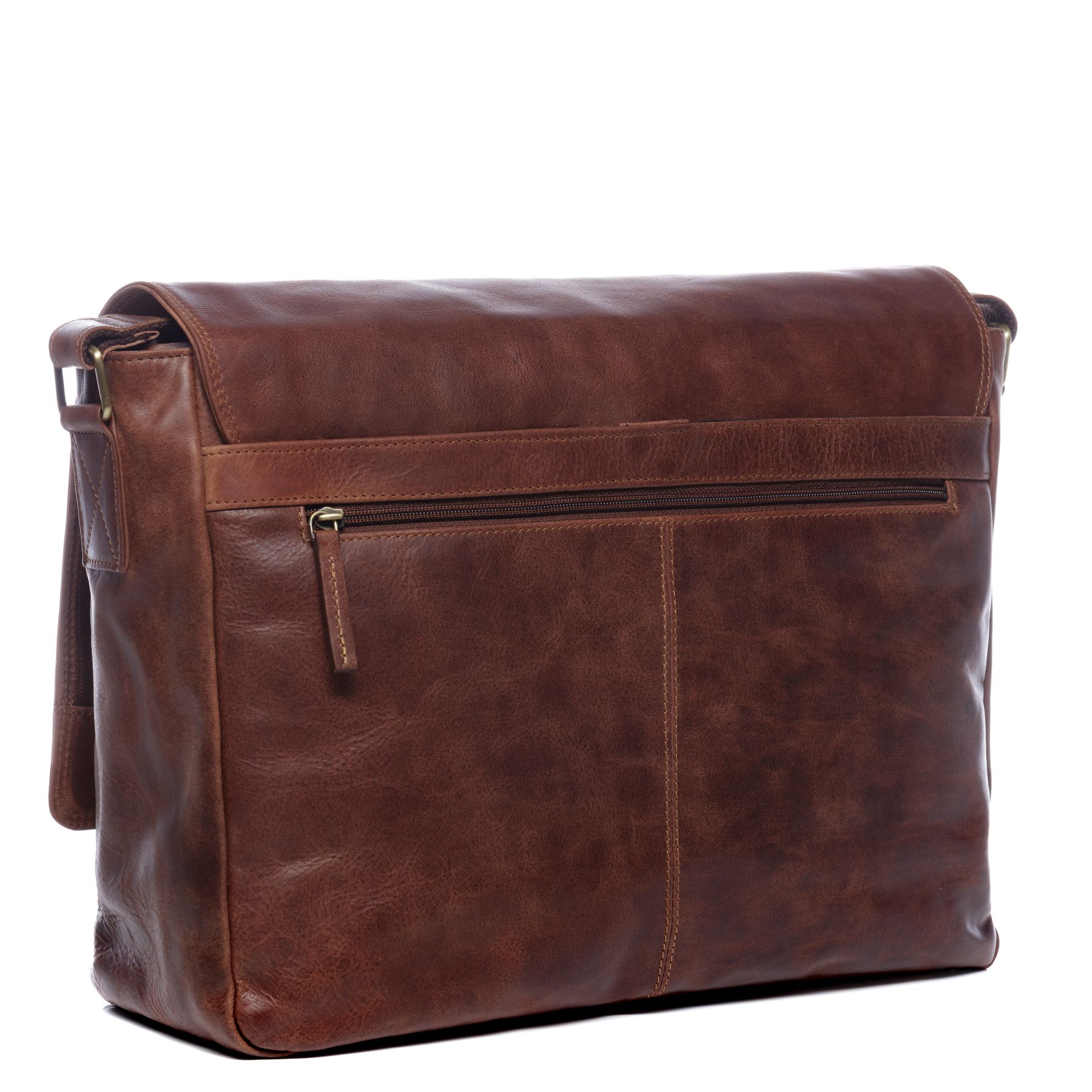 Umhängetasche SPENCER Natur-Leder braun