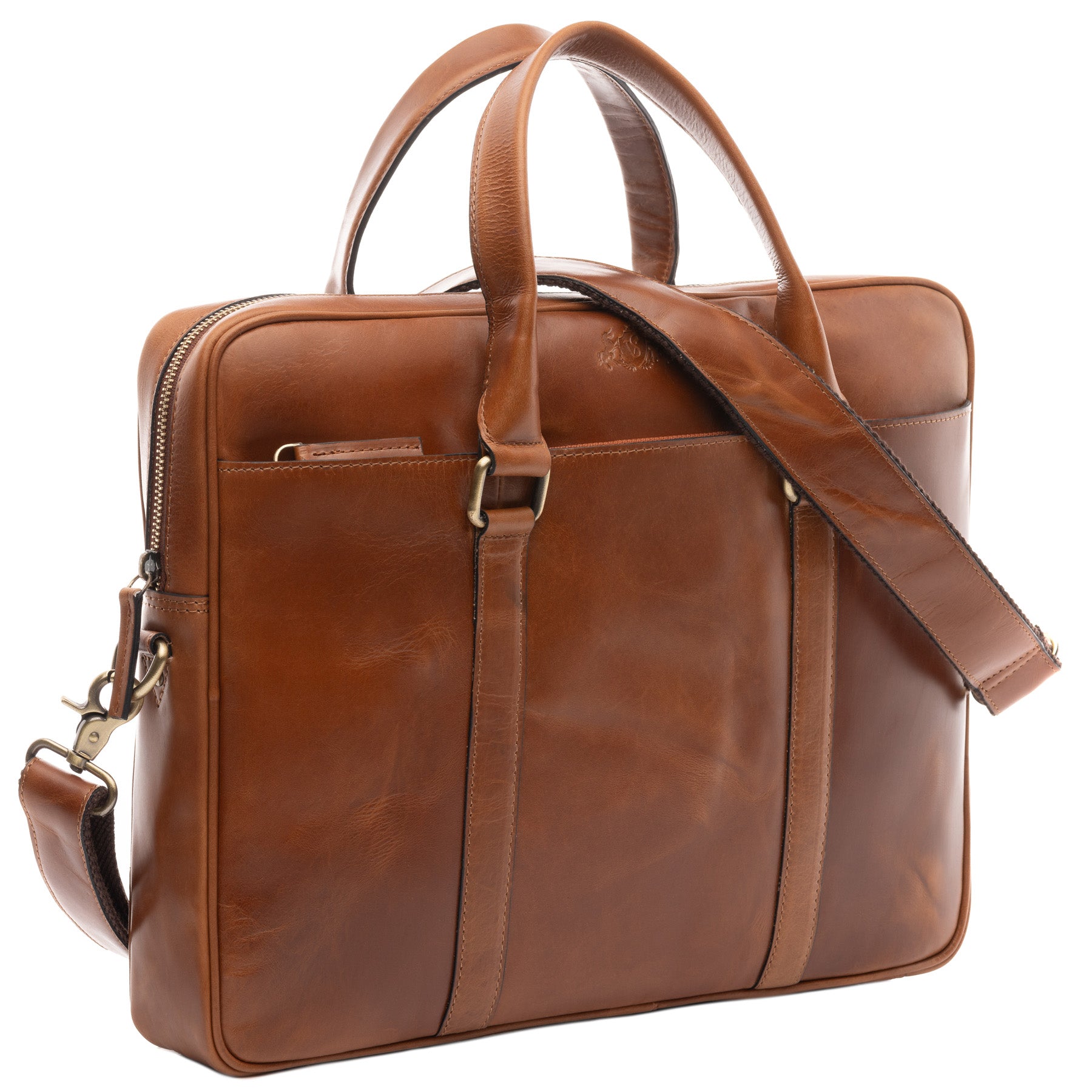 Laptoptasche BRADY Natur-Leder hellbraun