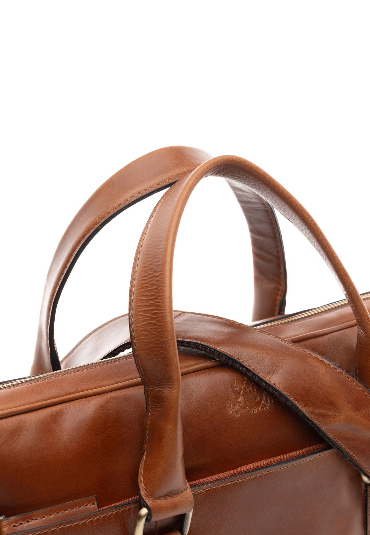 Laptoptasche BRADY Natur-Leder hellbraun