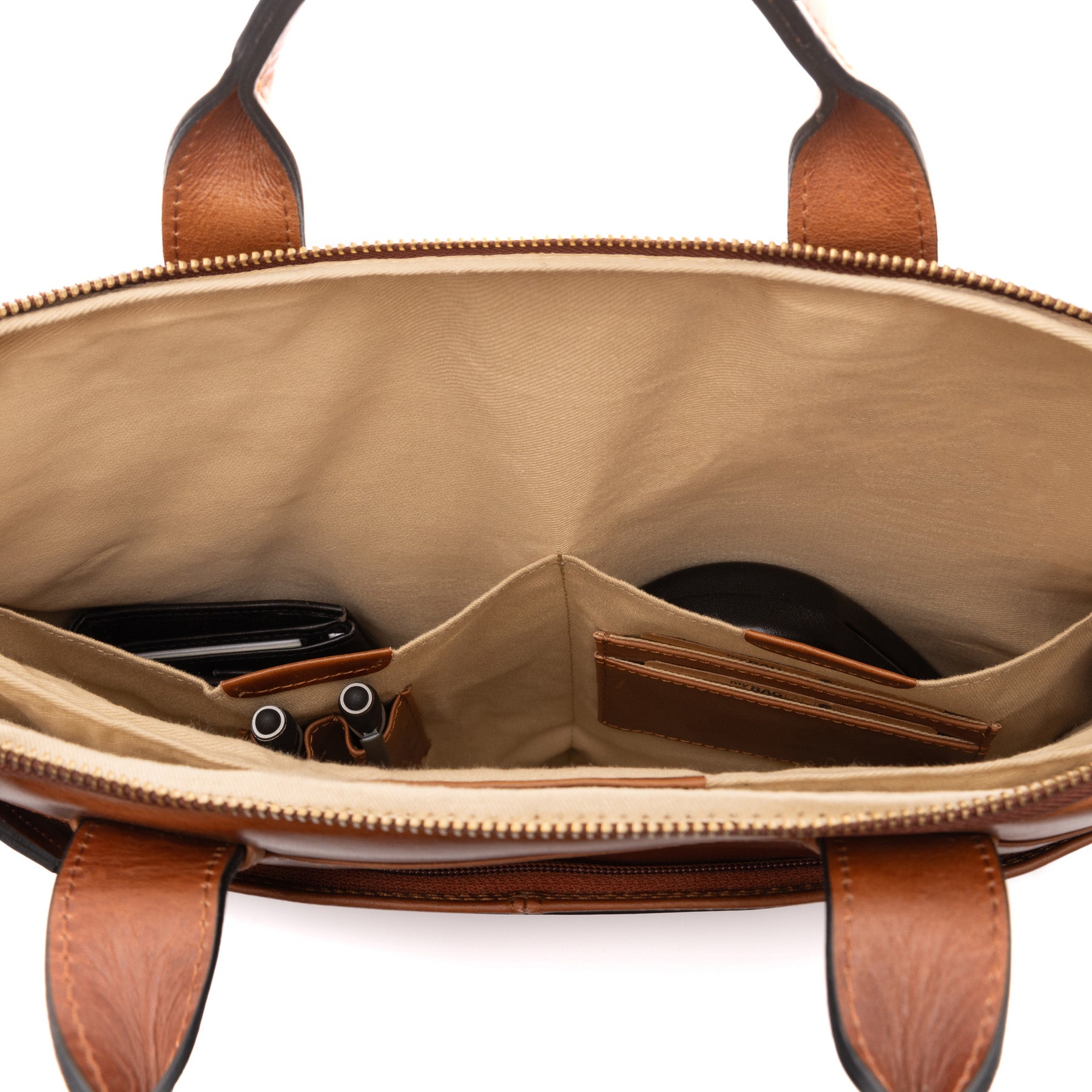 Laptoptasche CARSON Natur-Leder braun