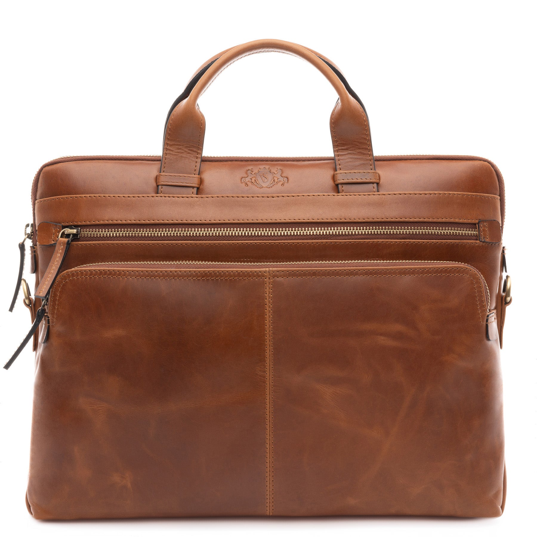 Laptoptasche CARSON Natur-Leder braun