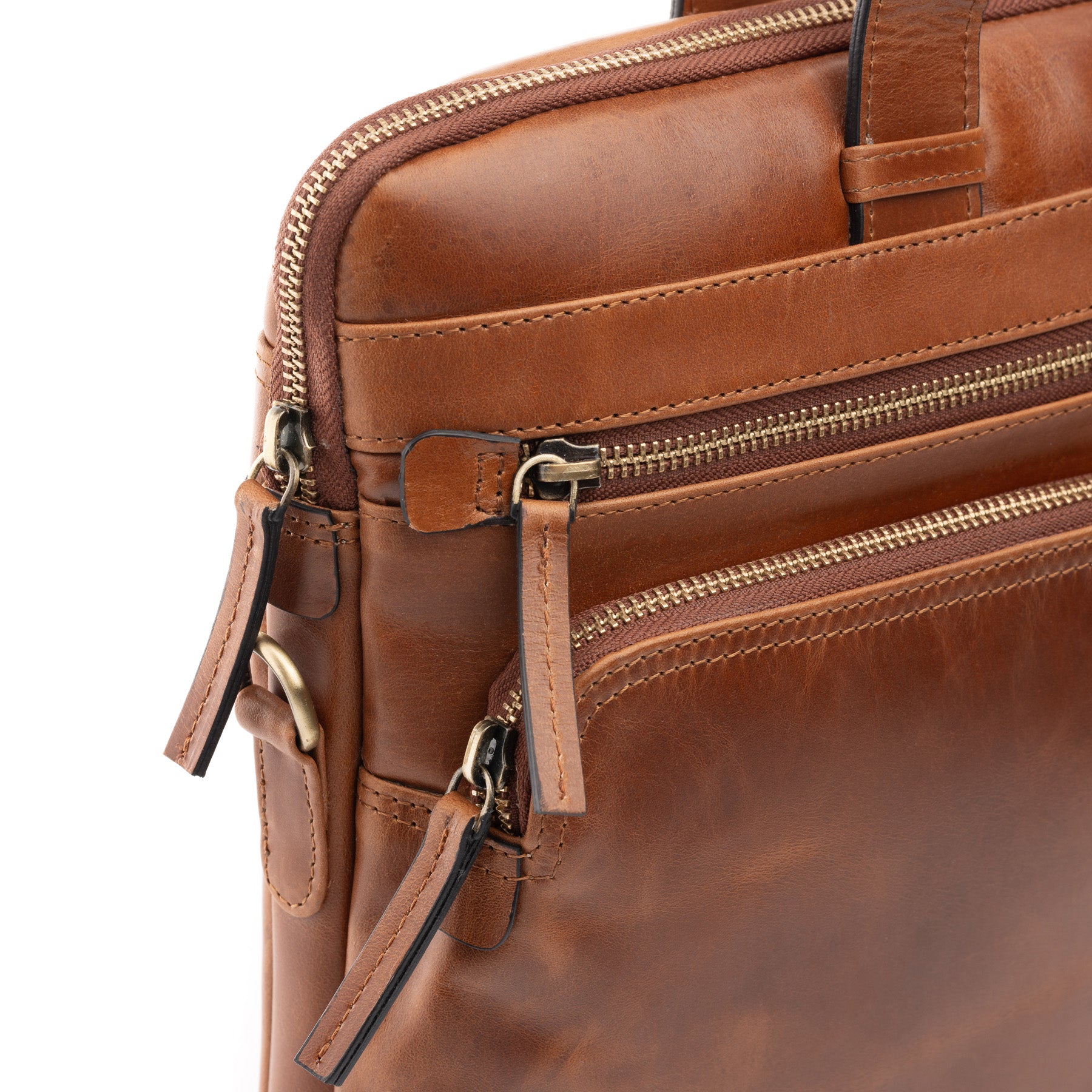Laptoptasche CARSON Natur-Leder braun