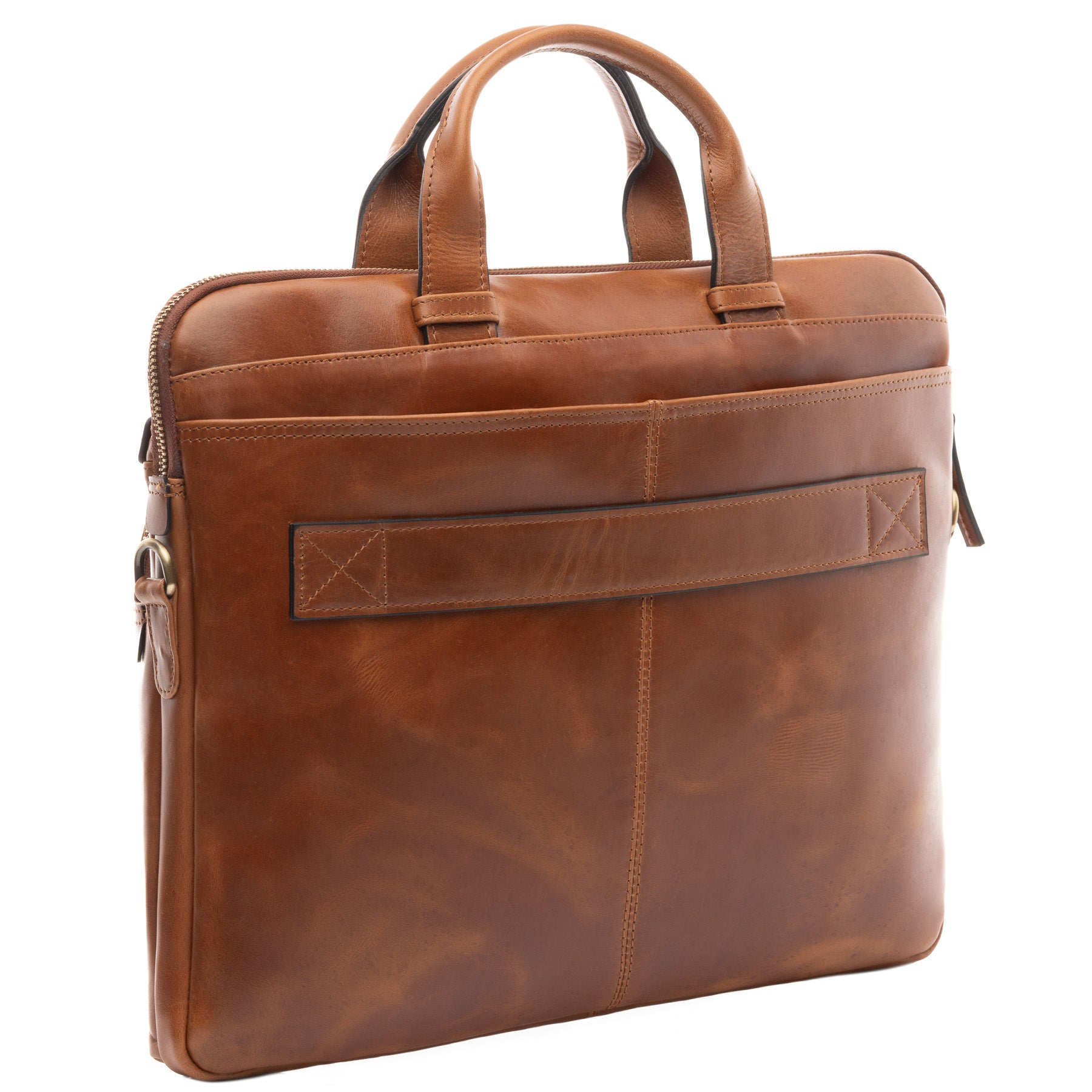 Laptoptasche CARSON Natur-Leder braun