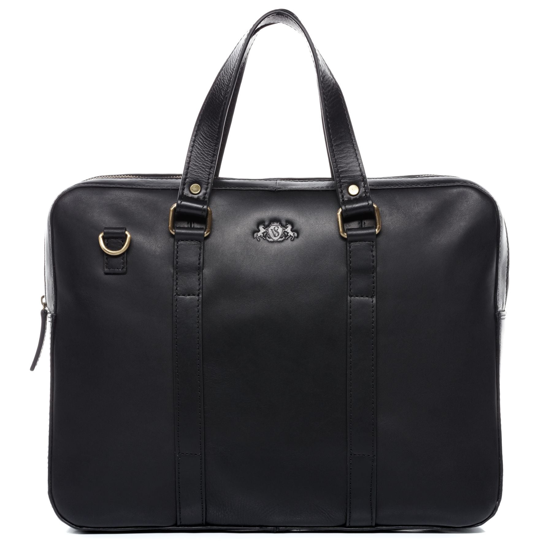 SID & VAIN Laptoptasche Leder Slim Maguire schwarz 21783