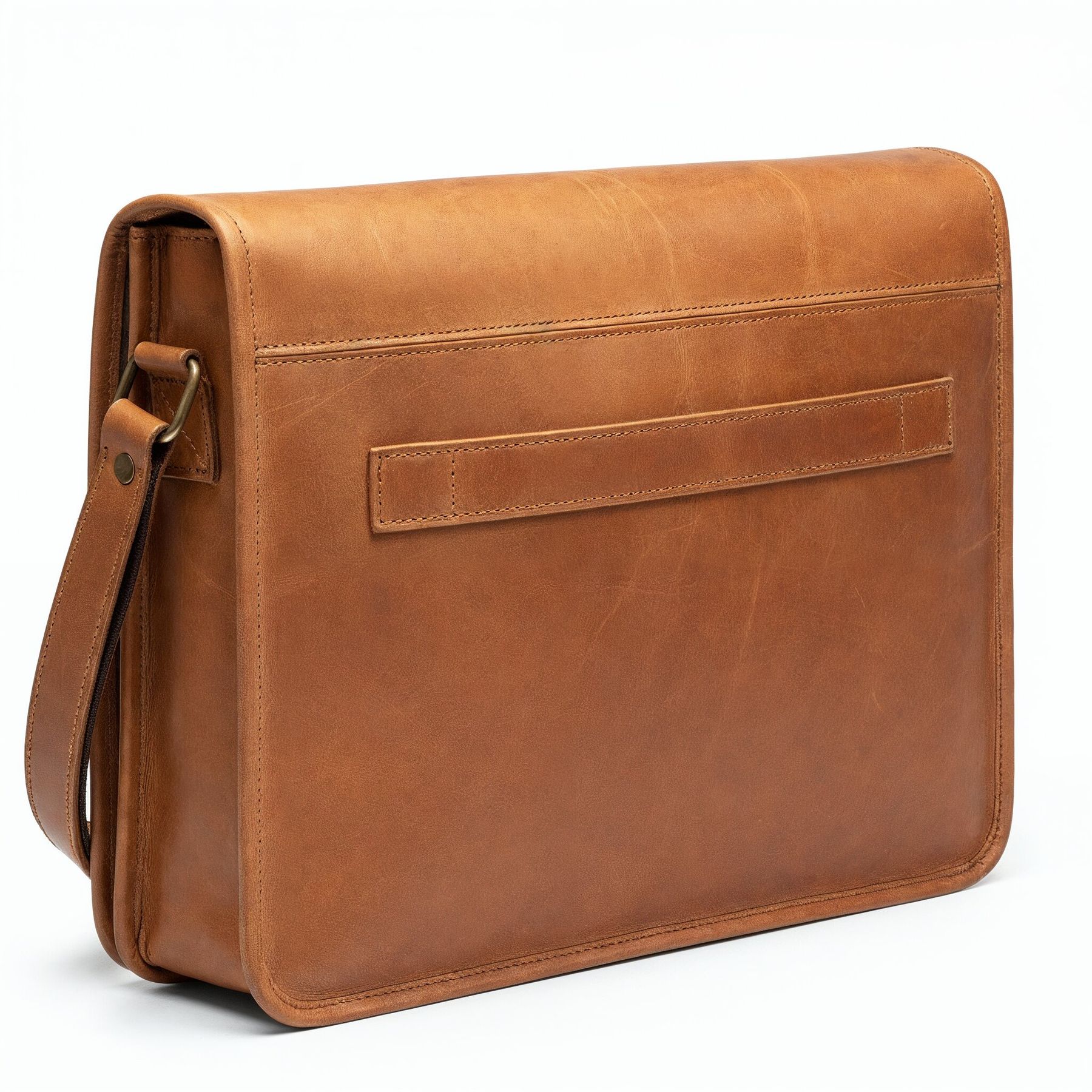Messenger Bag Camden hellbraun hinten