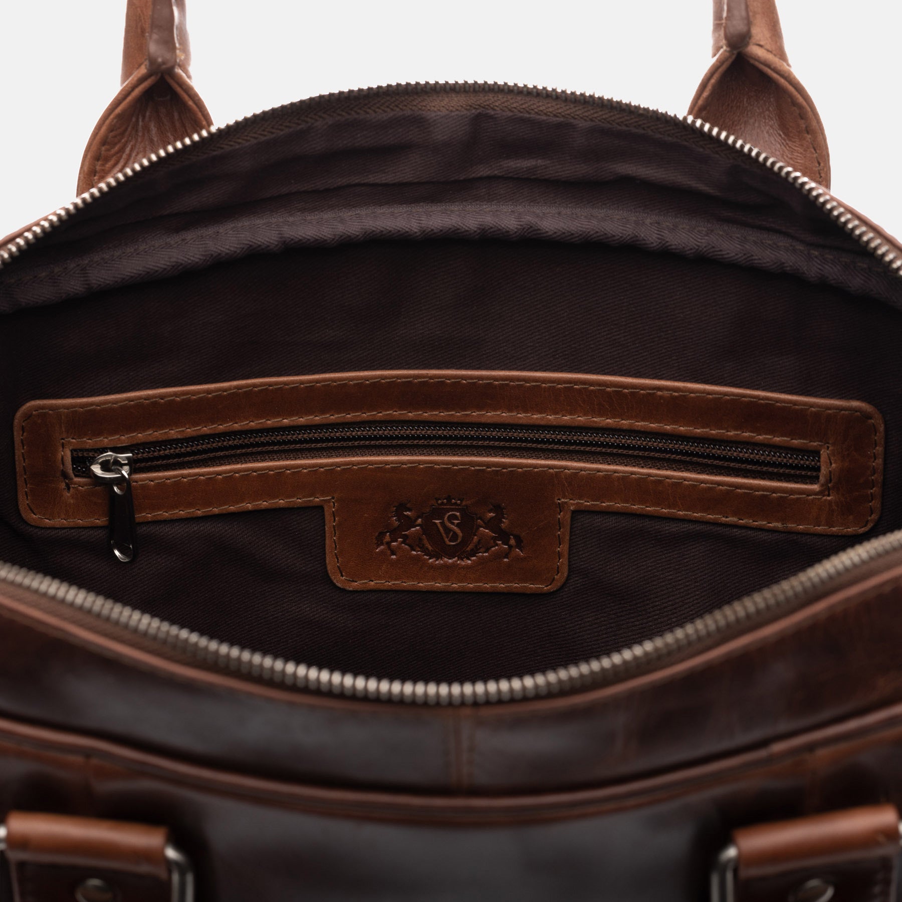 Laptoptasche STOKED Natur-Leder braun