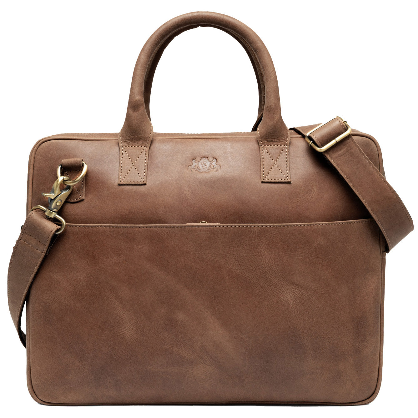 Laptoptasche ADEN Natur-Leder braun