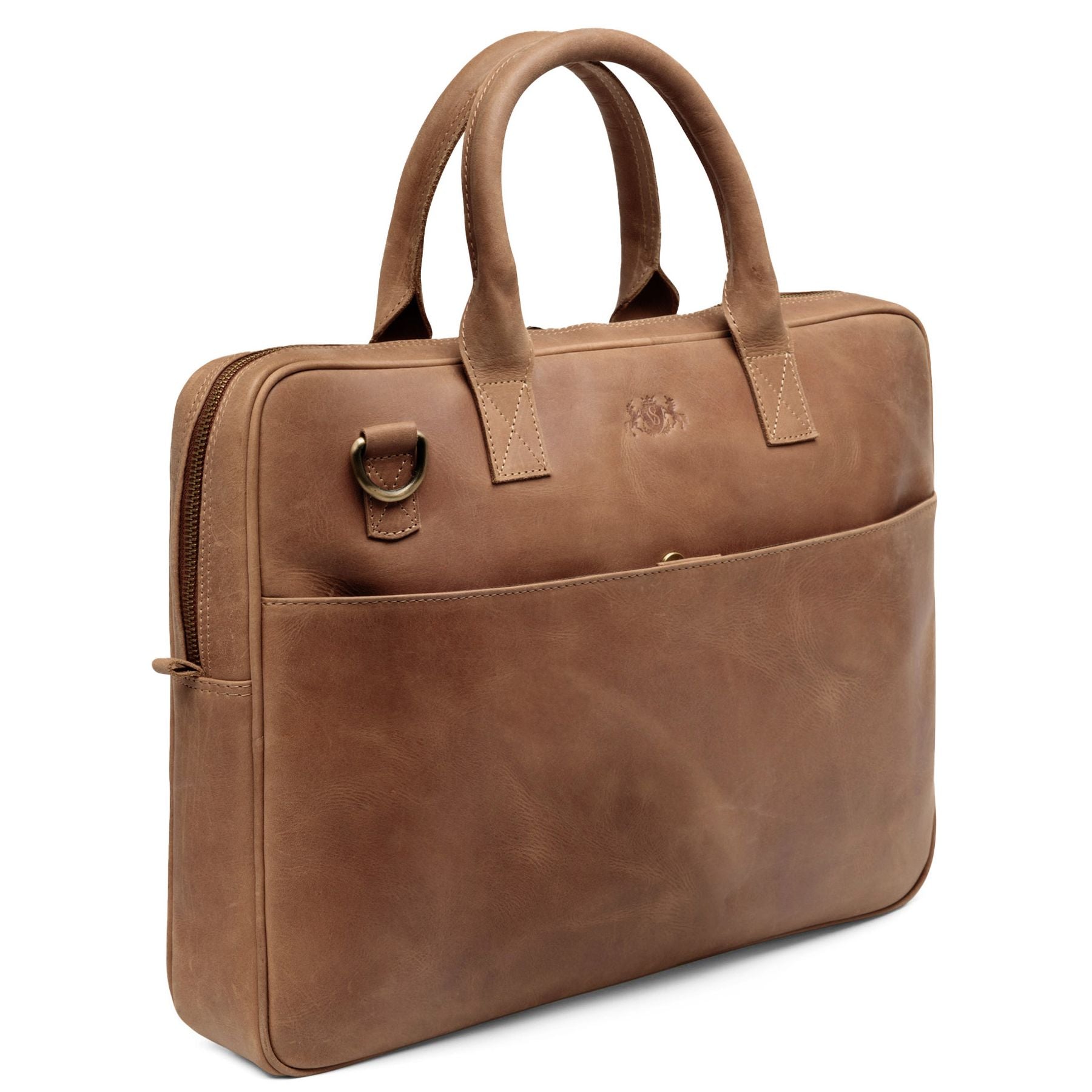Laptoptasche ADEN Natur-Leder braun