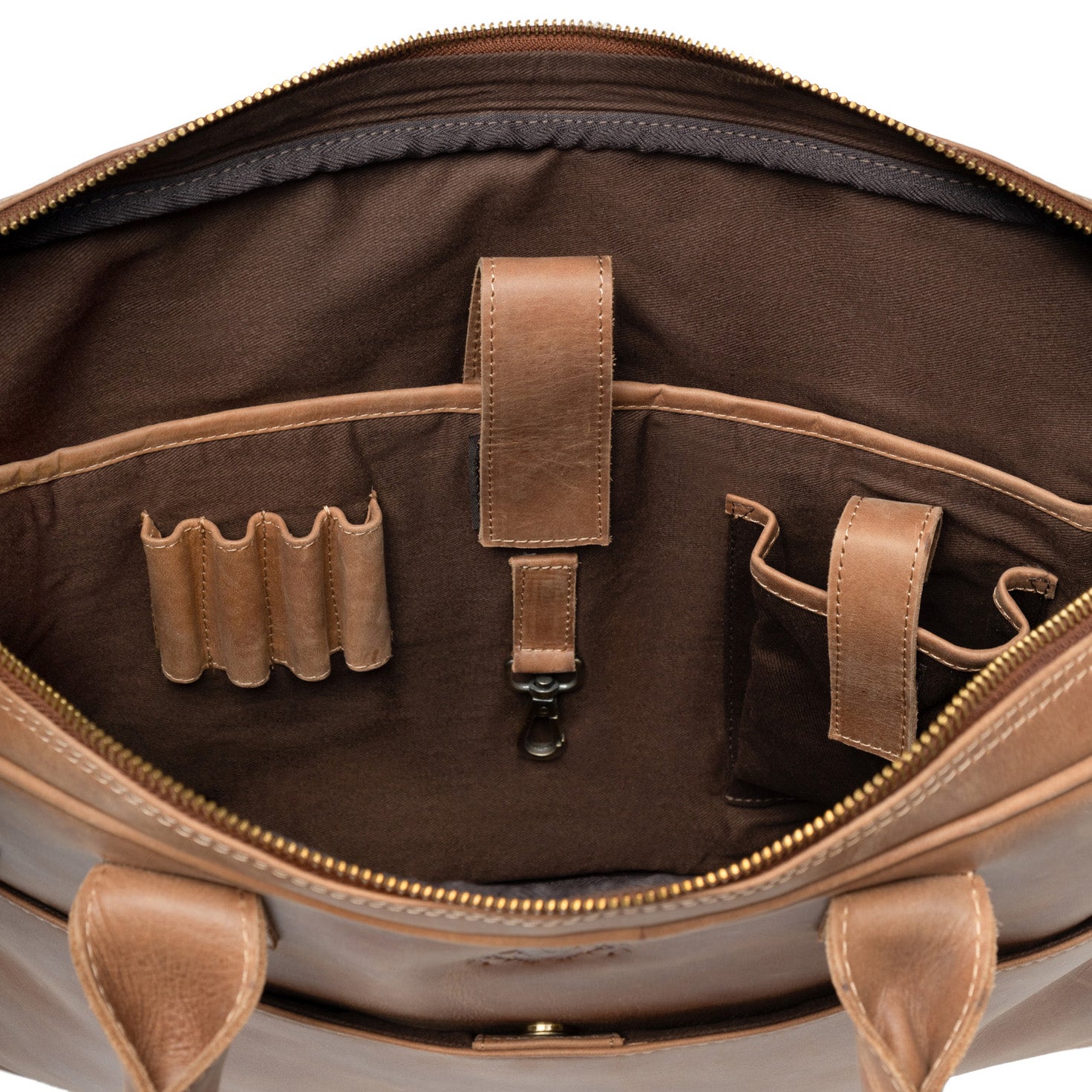 Laptoptasche ADEN Natur-Leder braun