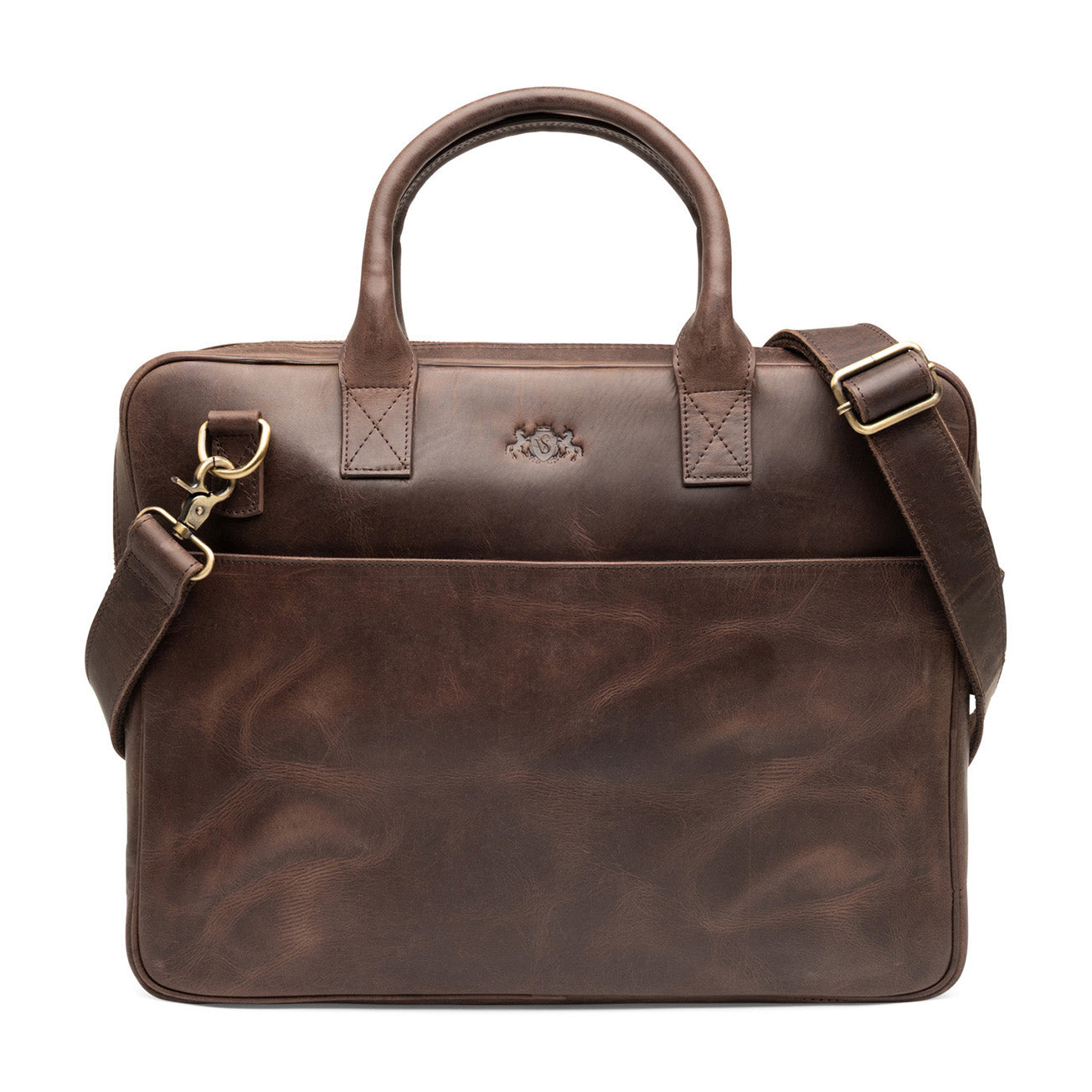 Laptoptasche ADEN Natur-Leder braun