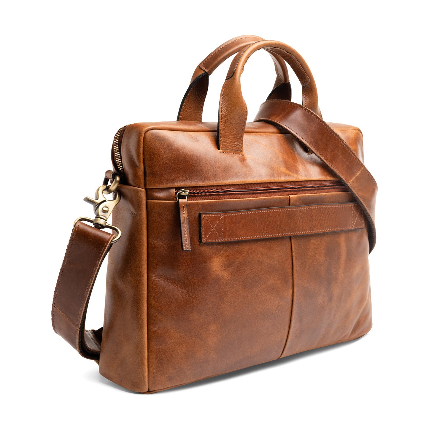 Laptoptasche Carter Natur-Leder hellbraun