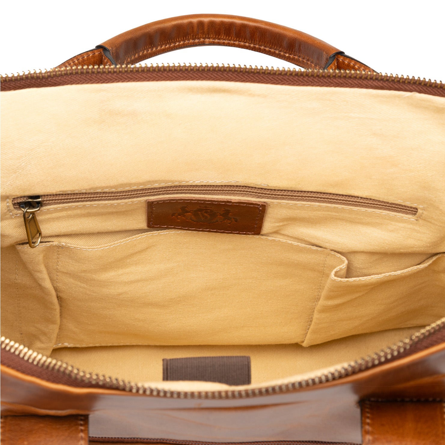Laptoptasche Carter Natur-Leder hellbraun