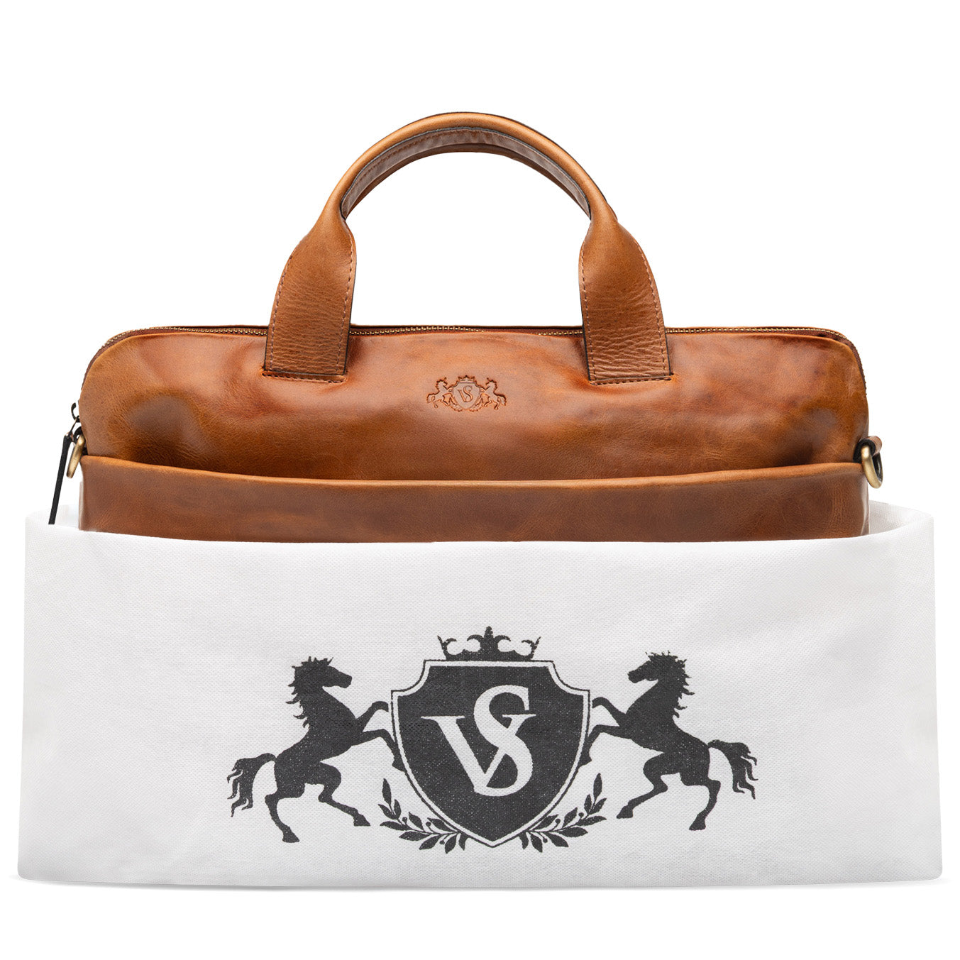 Laptoptasche Carter Natur-Leder hellbraun