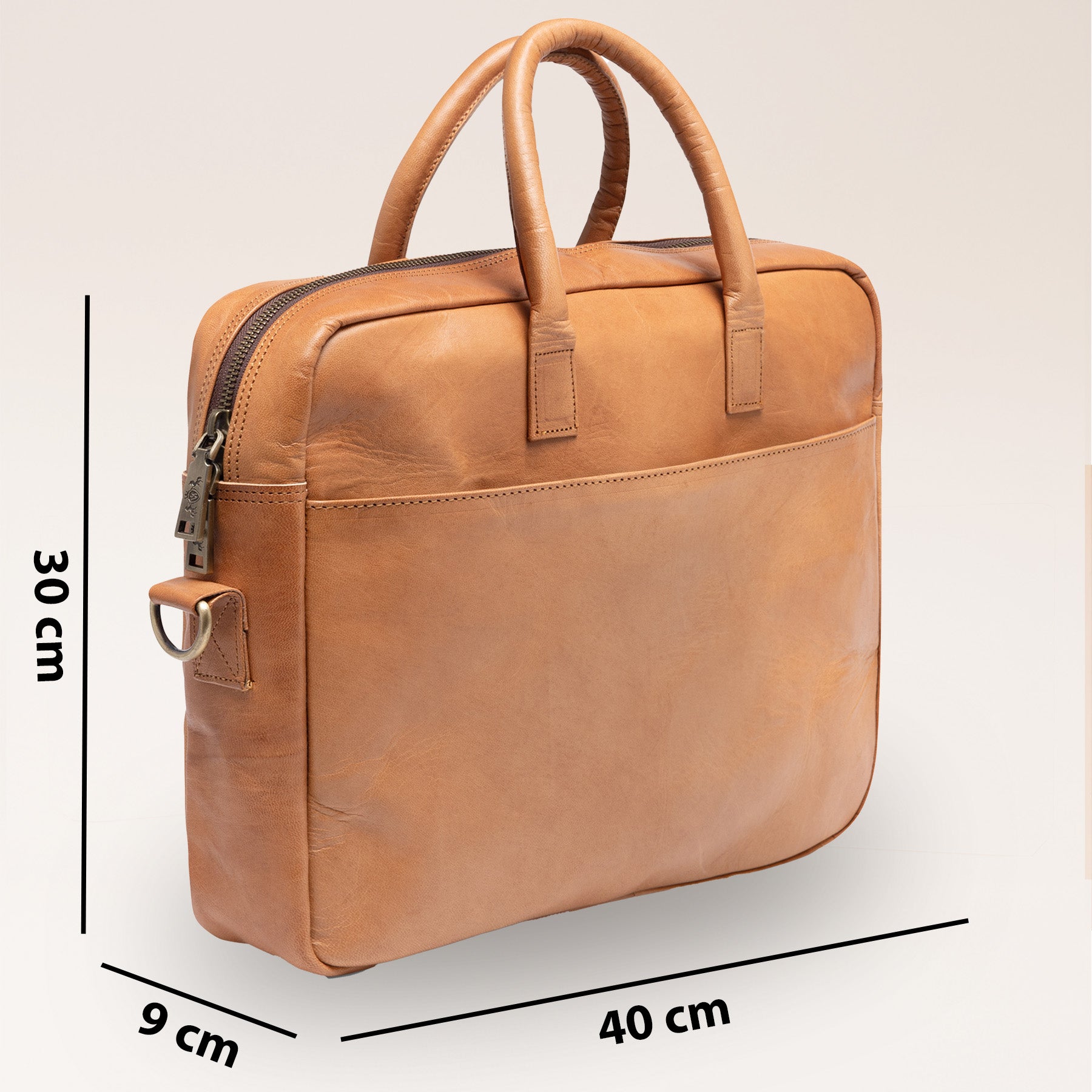 Laptoptasche CEDAR Naturleder hellbraun