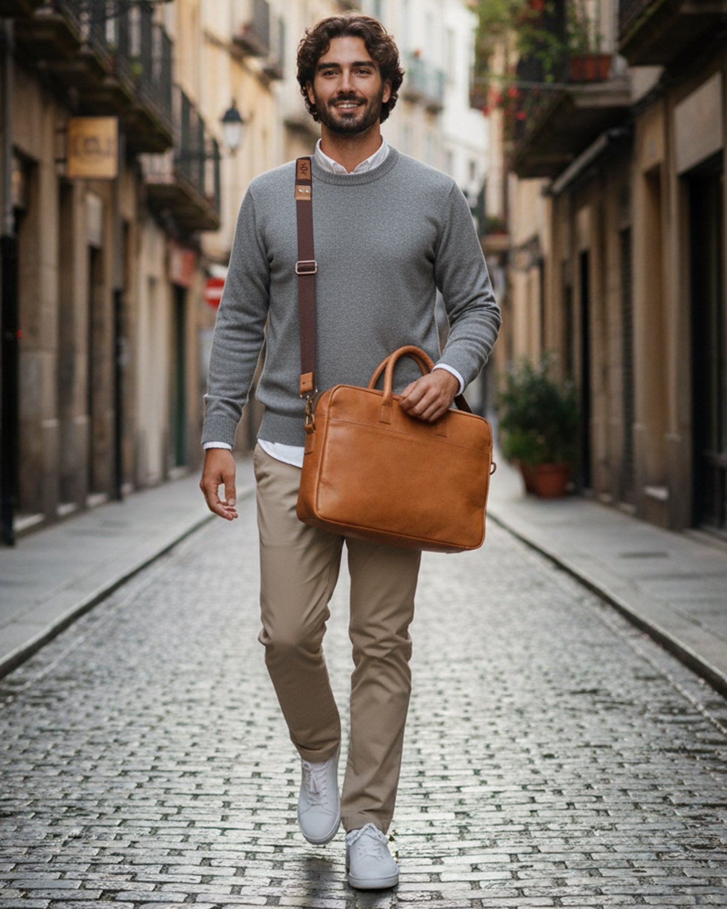 Laptoptasche CEDAR Ziegenleder braun