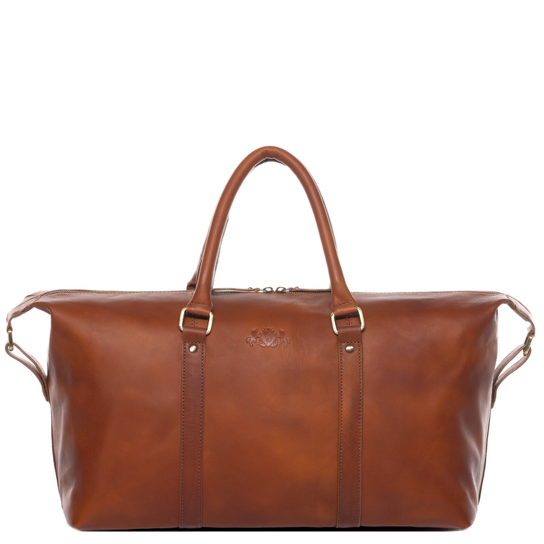 SID & VAIN Reisetasche Leder HARPER chestnut 42018