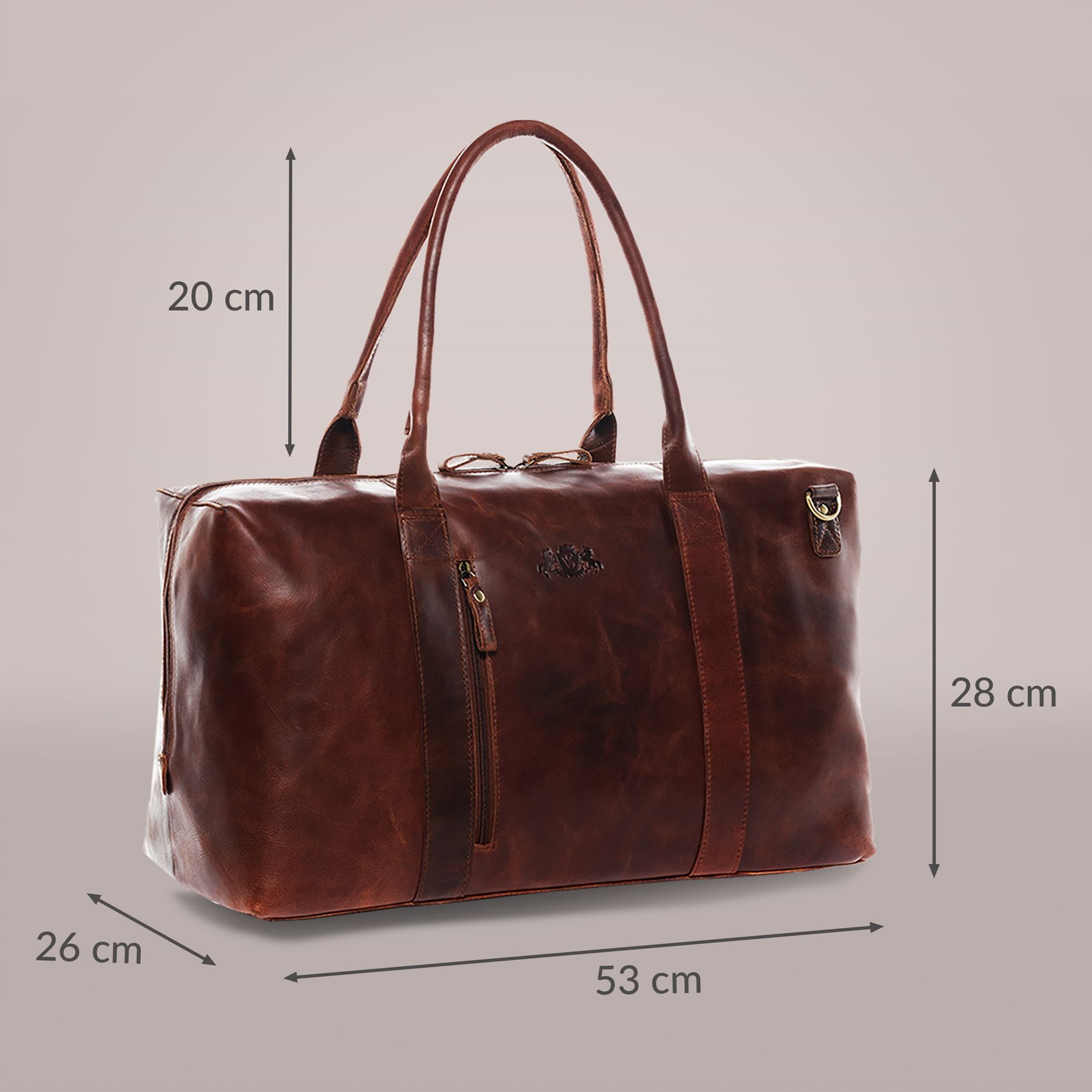 SID & VAIN travel bag YALE ZIP natural leather brown cognac sports bag travel bag