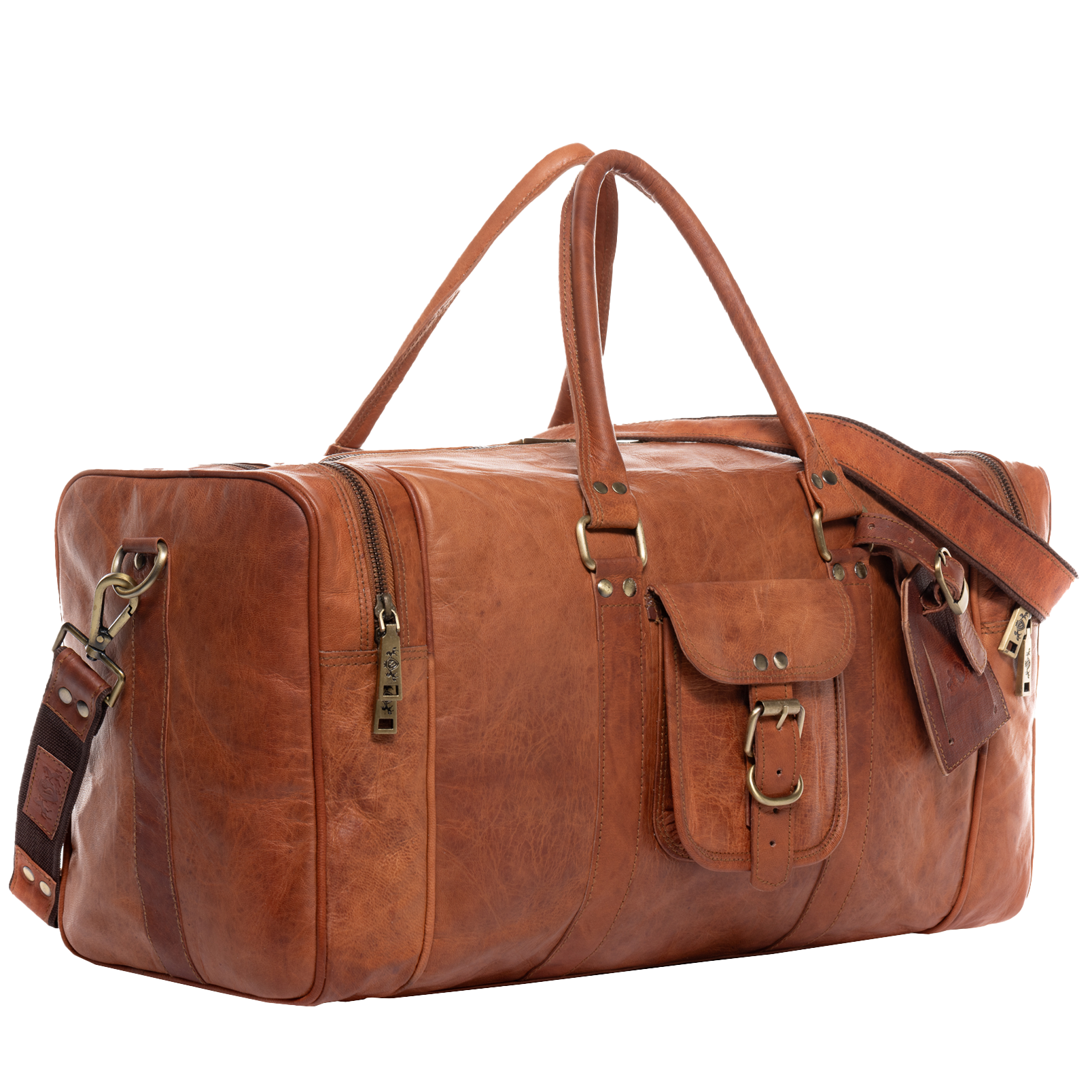 Reisetasche Ziegenleder in kastanienbraun Produktbild