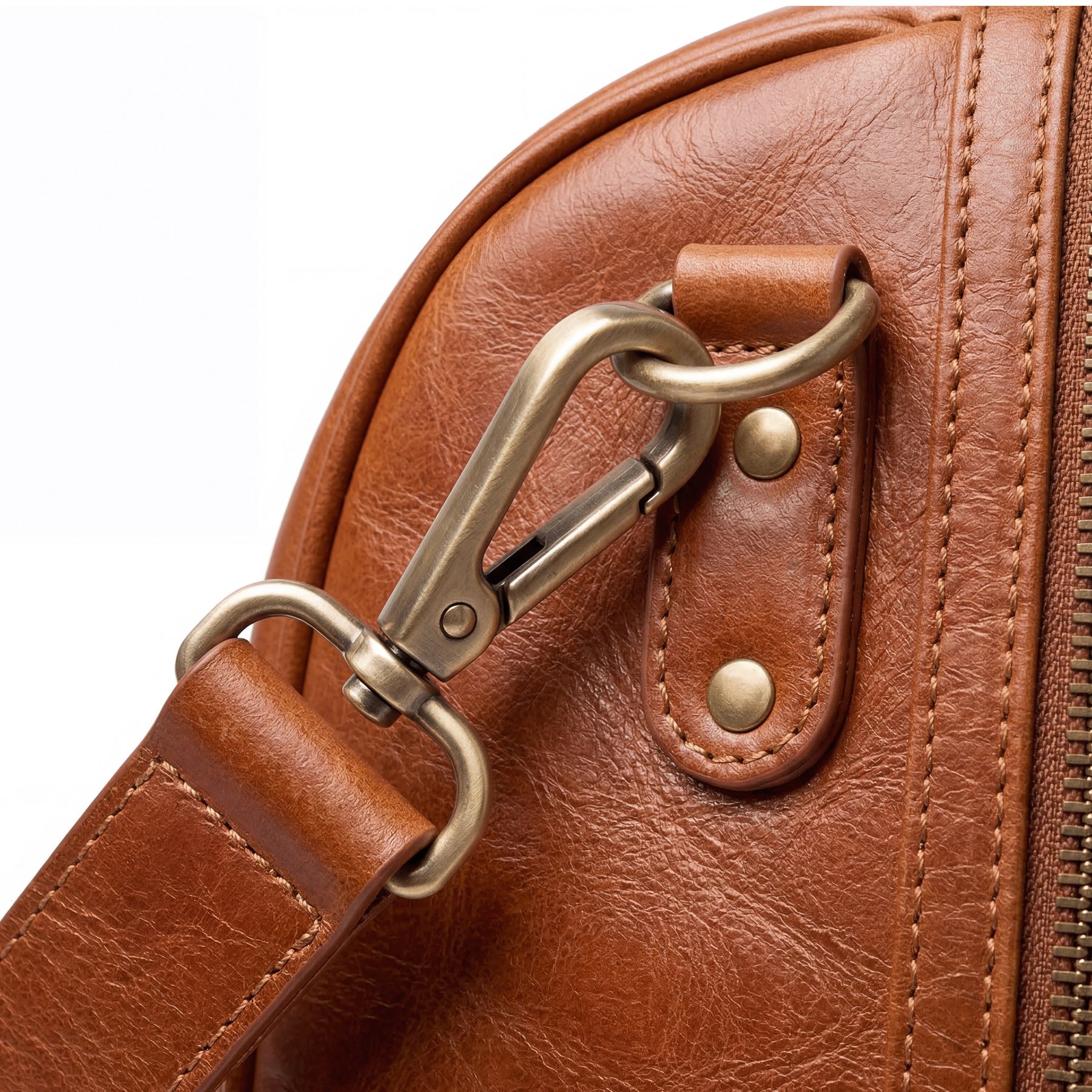 Reisetasche-Ziegenleder-Sid-Vain-Detail